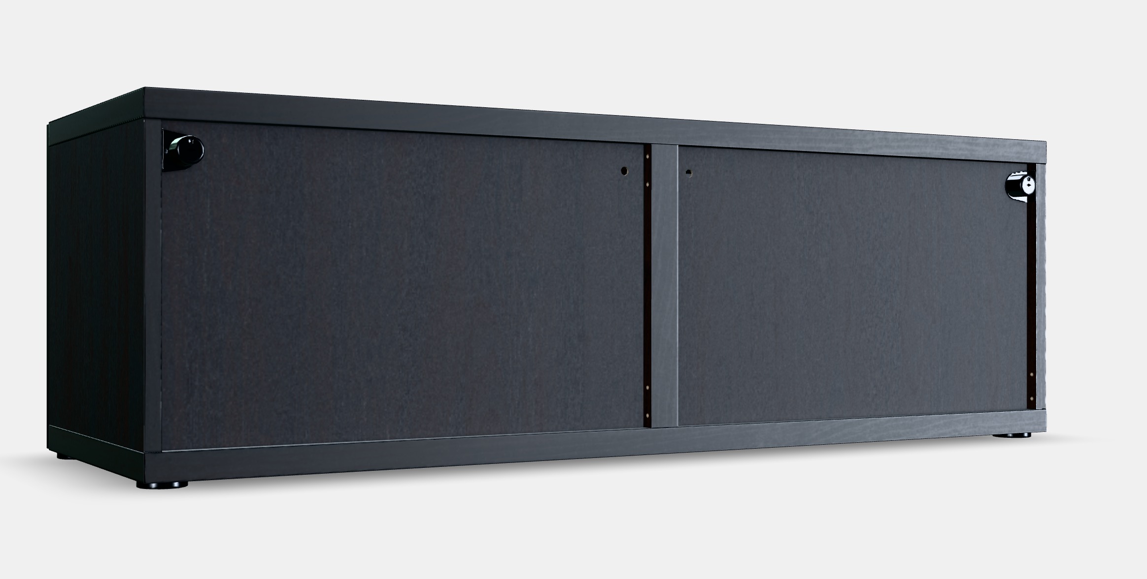 BESTA Shelf unit with glass doors Low-poly 3D model_5