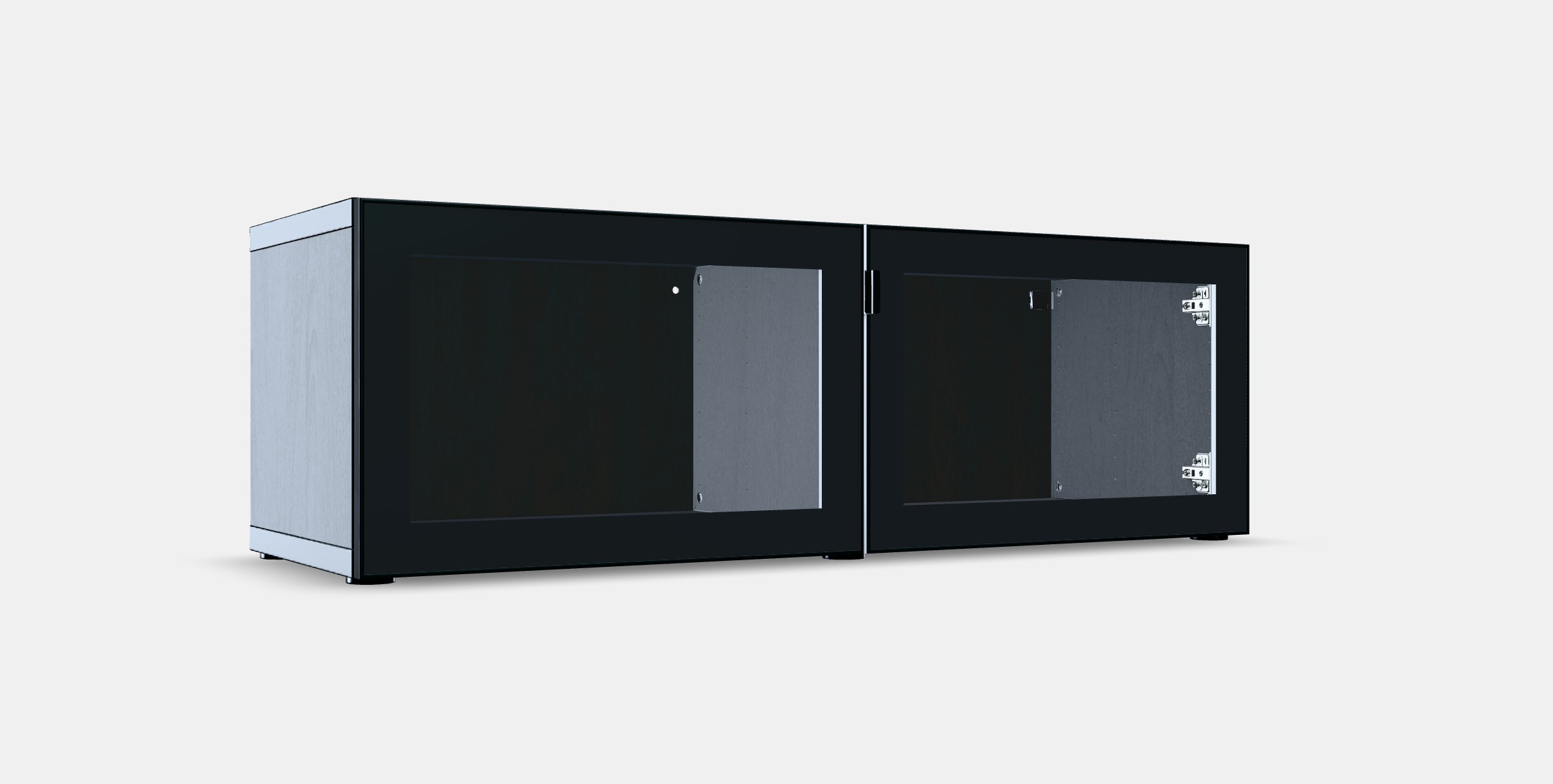 BESTA Shelf unit with glass doors Low-poly 3D model_7