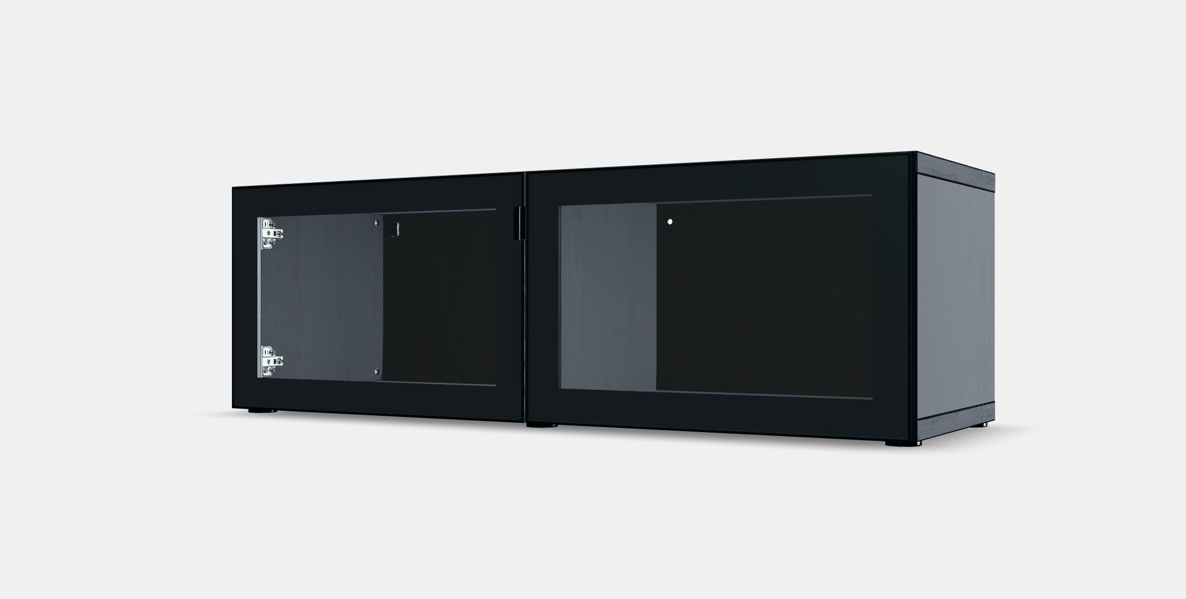 BESTA Shelf unit with glass doors Low-poly 3D model_13