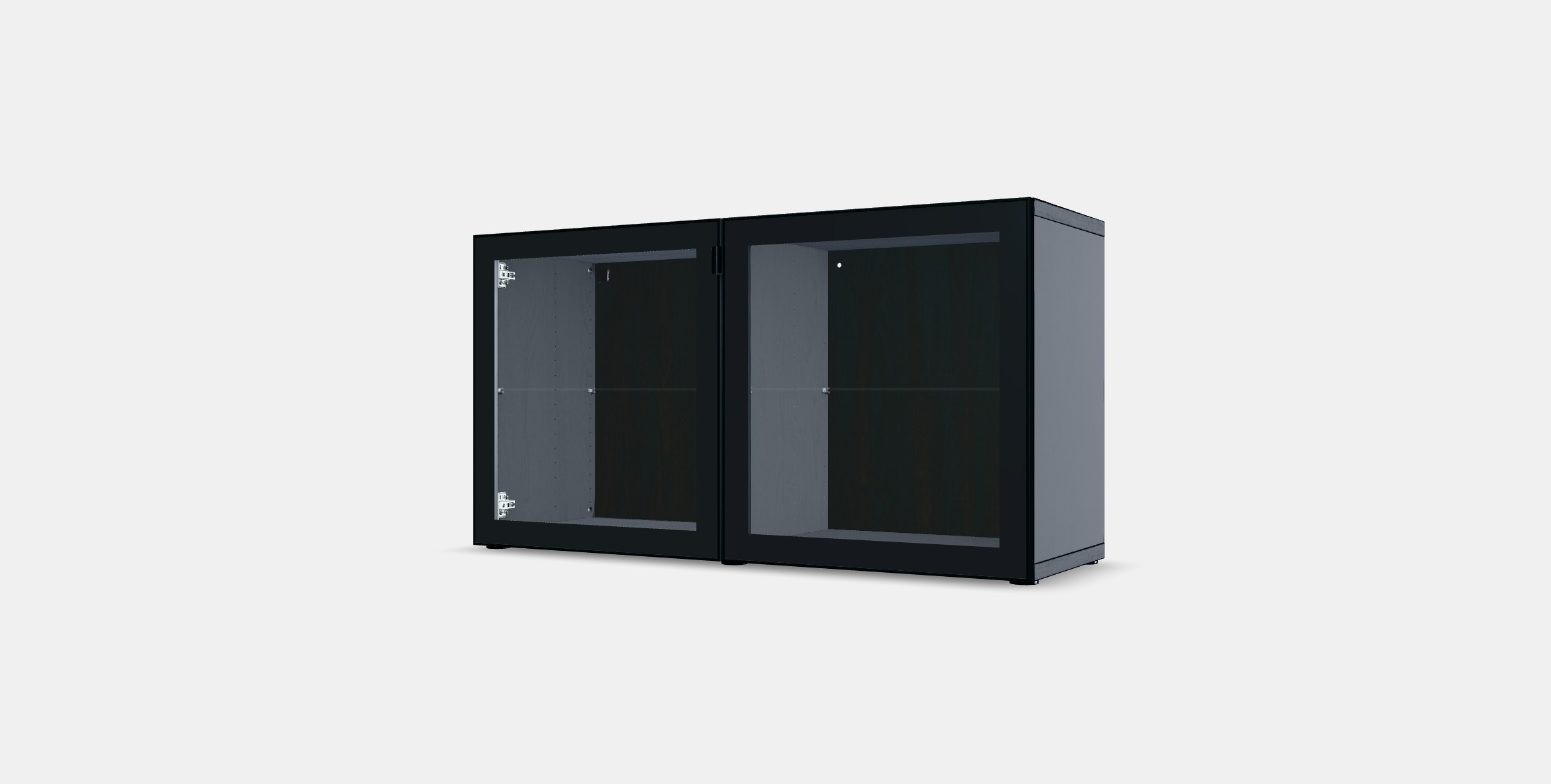 BESTA Shelf unit with glass doors 1 3D model_10
