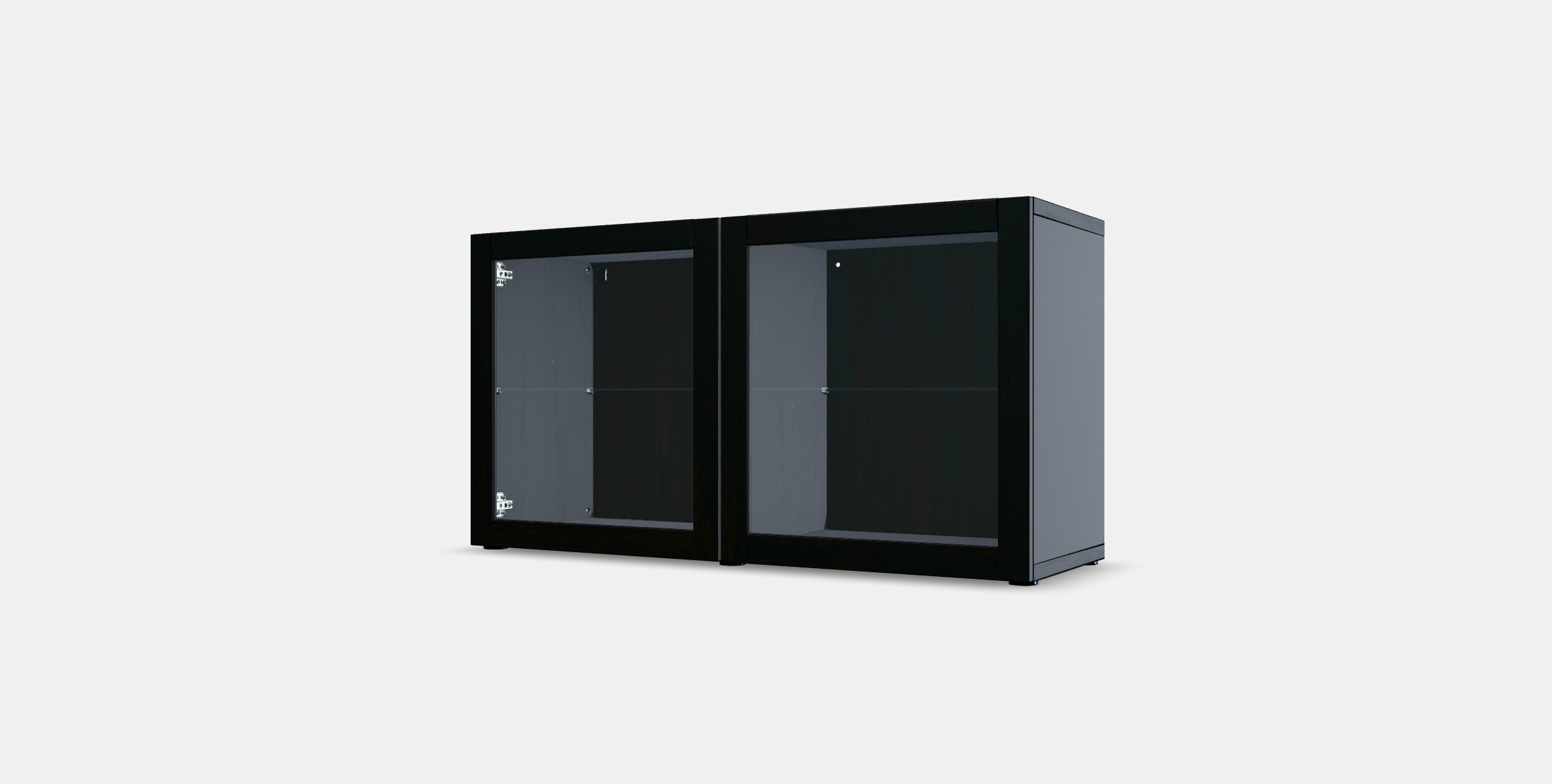 BESTA Shelf unit with glass doors 2 Low-poly 3D model_9