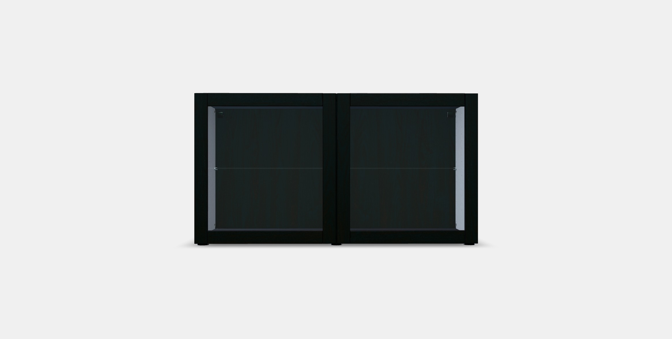 BESTA Shelf unit with glass doors 2 Low-poly 3D model_8