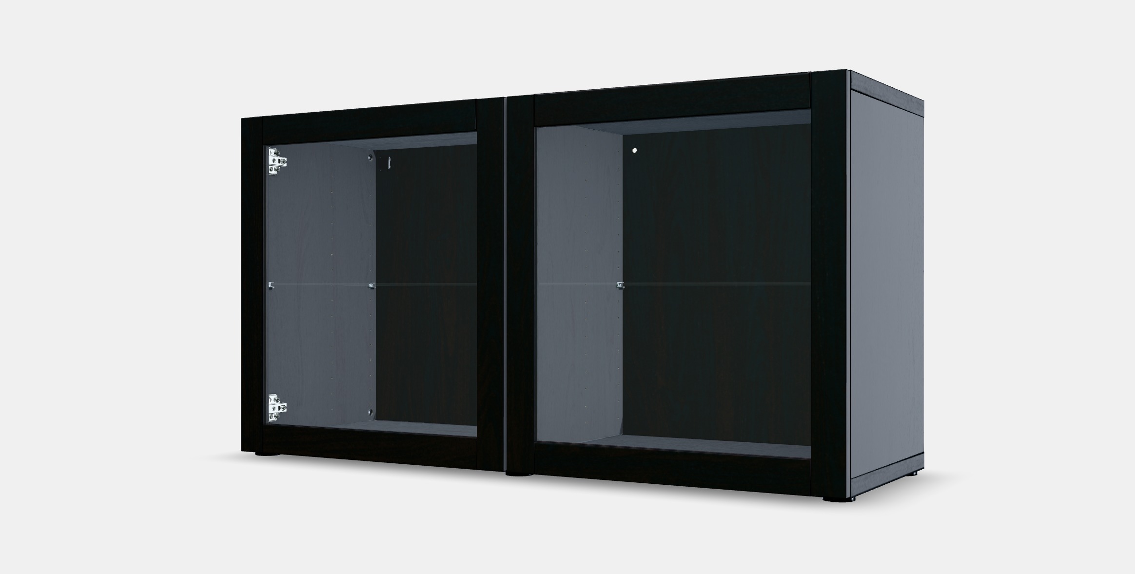 BESTA Shelf unit with glass doors 2 Low-poly 3D model_14