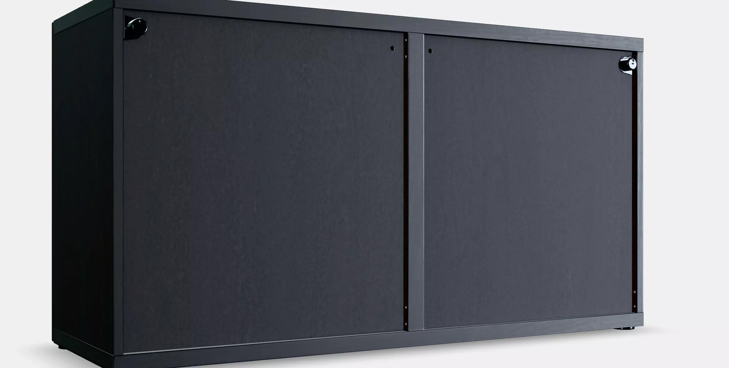 BESTA Shelf unit with glass doors 2 Low-poly 3D model_0