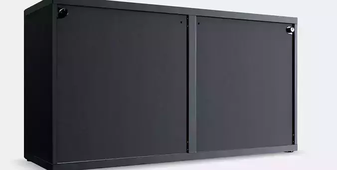 BESTA Shelf unit with glass doors 2