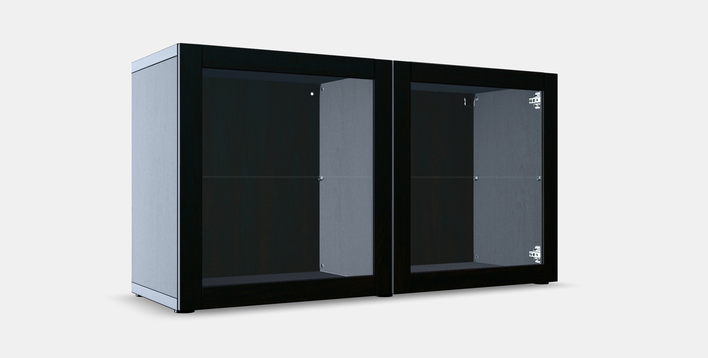 BESTA Shelf unit with glass doors 2 Low-poly 3D model_10