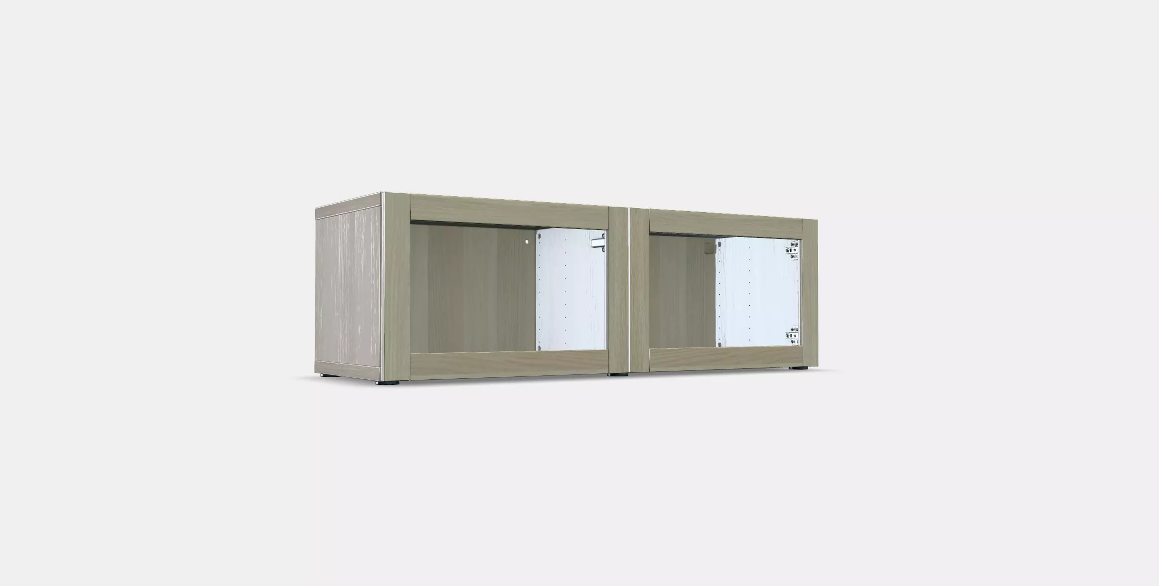 BESTA Shelf unit with glass doors 3 Low-poly 3D model_0