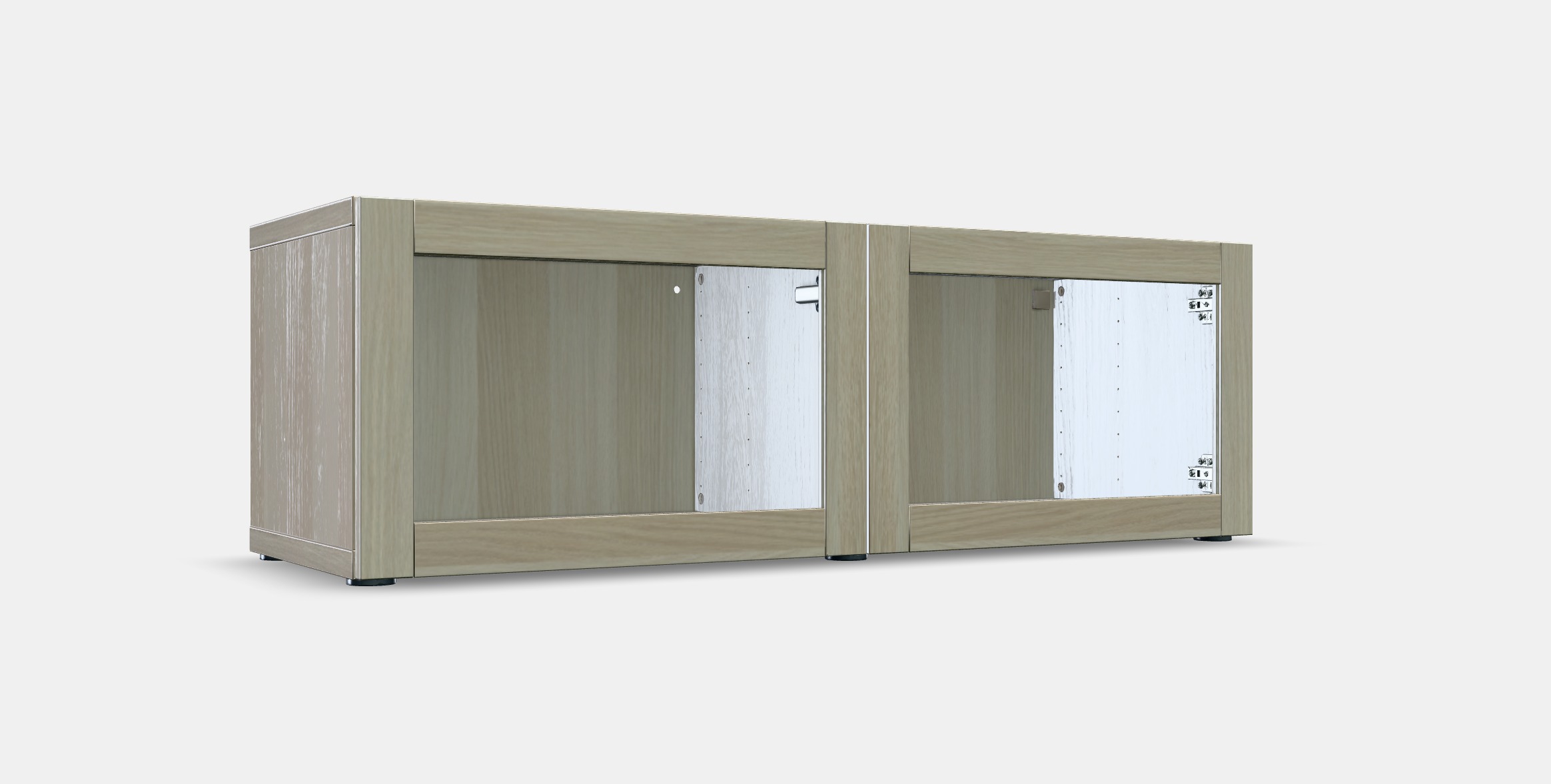 BESTA Shelf unit with glass doors 3 Low-poly 3D model_8