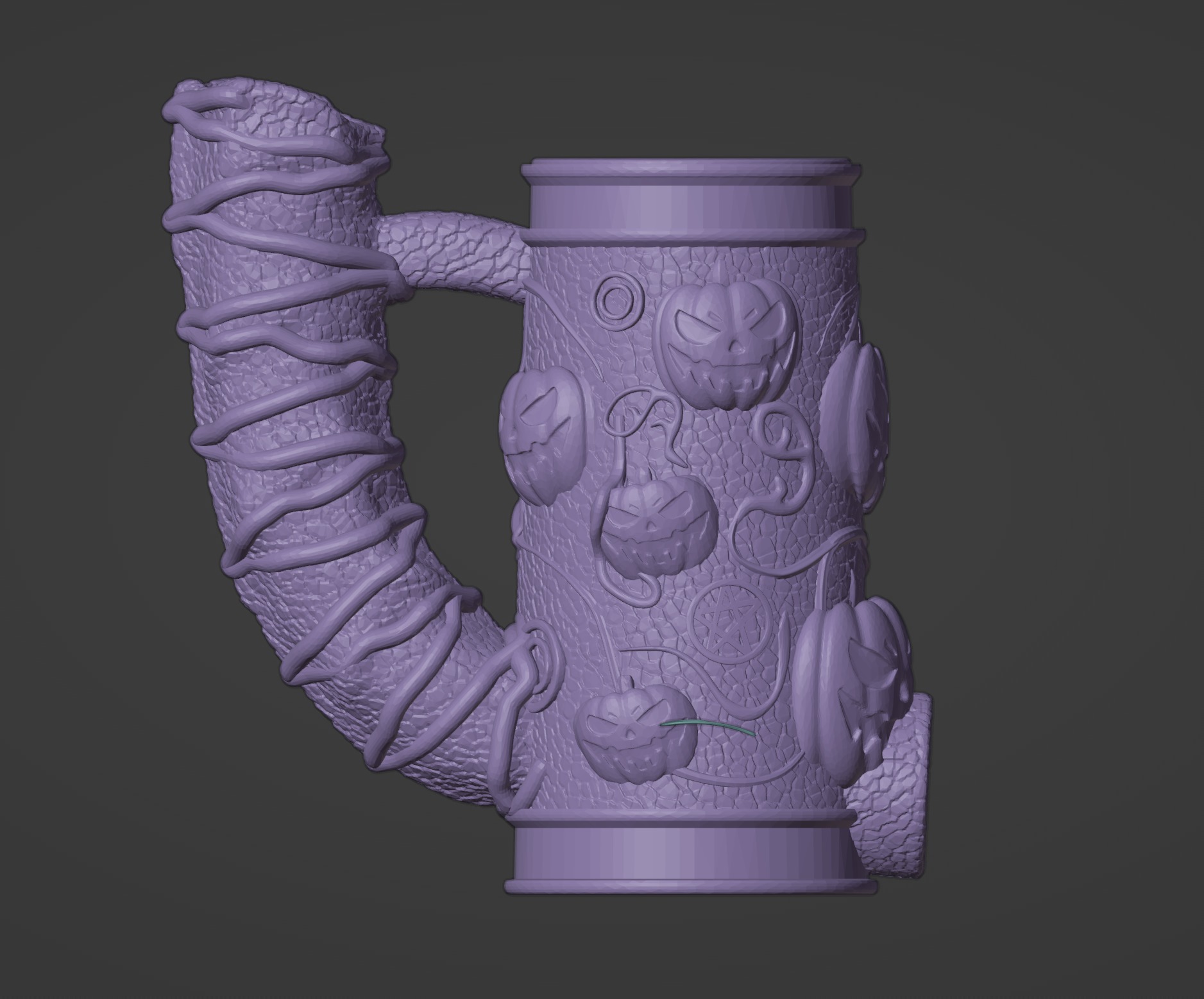 HALLOWEEN-THEMED DICE TOWER AND CAN HOLDER WITH PUMPKIN DESIGN 3D print model_4