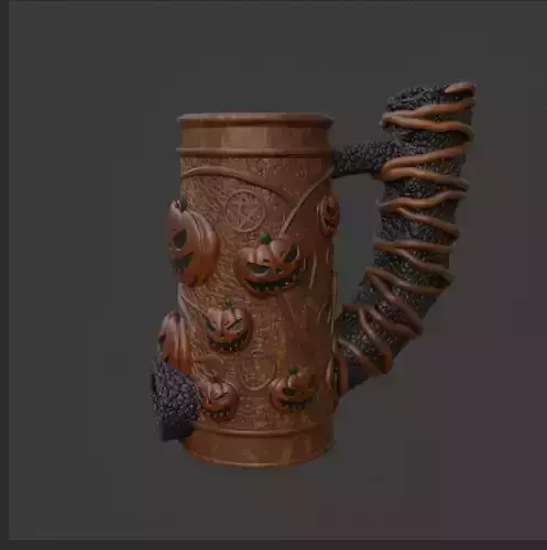 HALLOWEEN-THEMED DICE TOWER AND CAN HOLDER WITH PUMPKIN DESIGN 3D print model