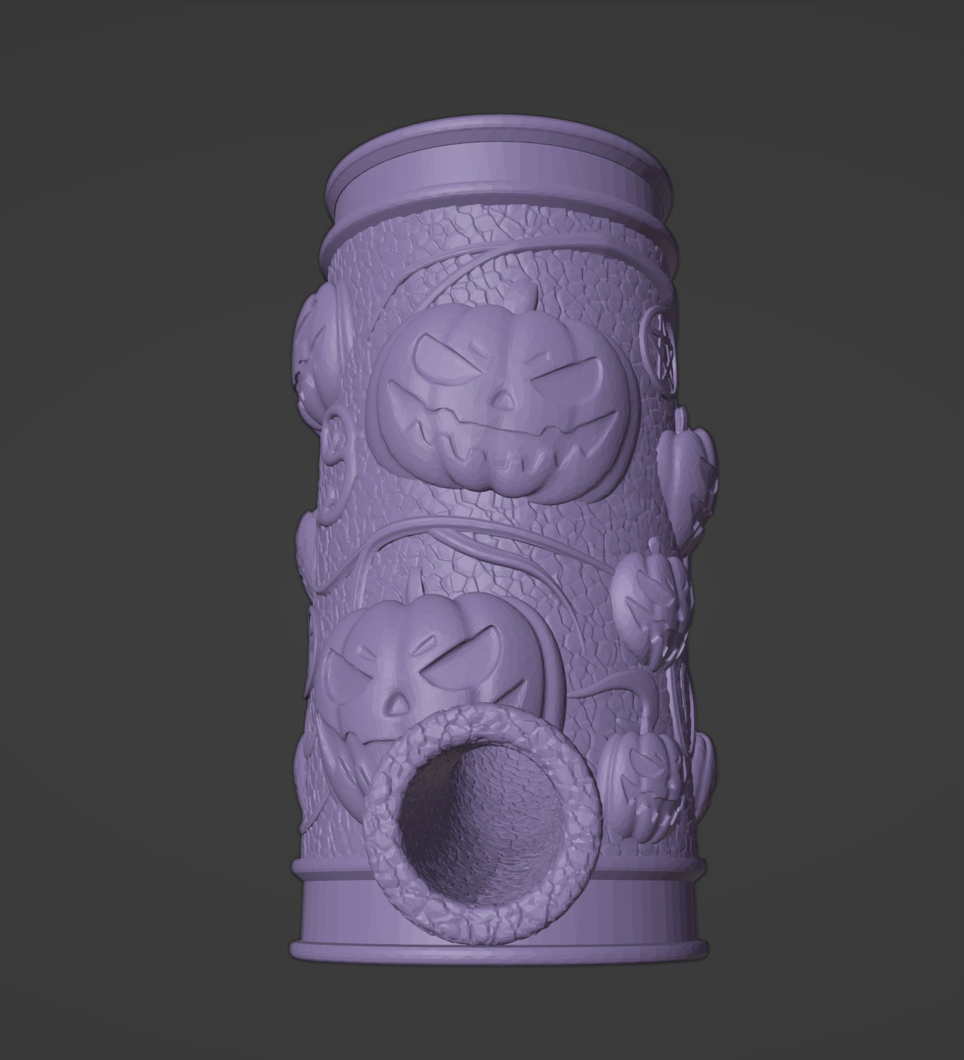 HALLOWEEN-THEMED DICE TOWER AND CAN HOLDER WITH PUMPKIN DESIGN 3D print model_7