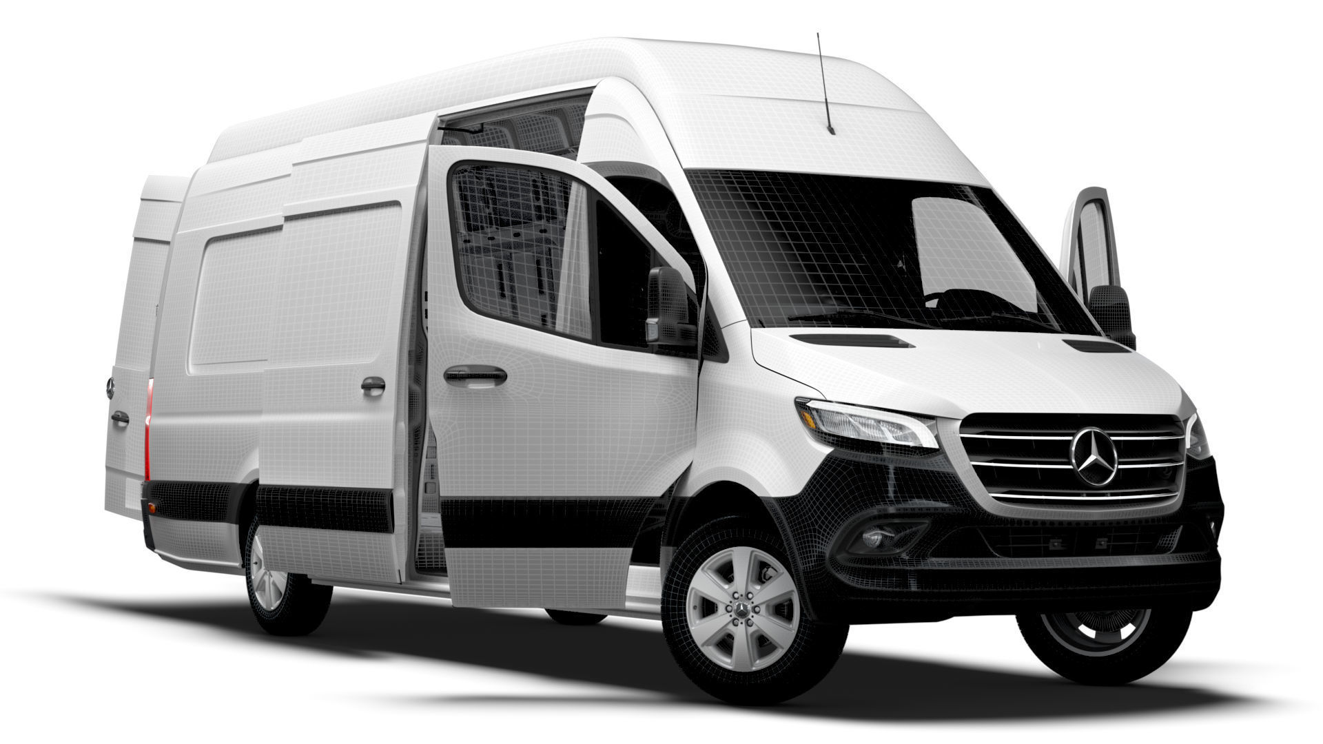 Mercedes Benz Sprinter L4H3 RWD HQ Interior 2025 3D model_14