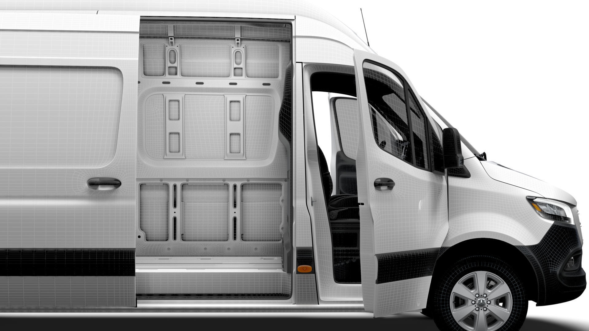 Mercedes Benz Sprinter L4H3 RWD HQ Interior 2025 3D model_15
