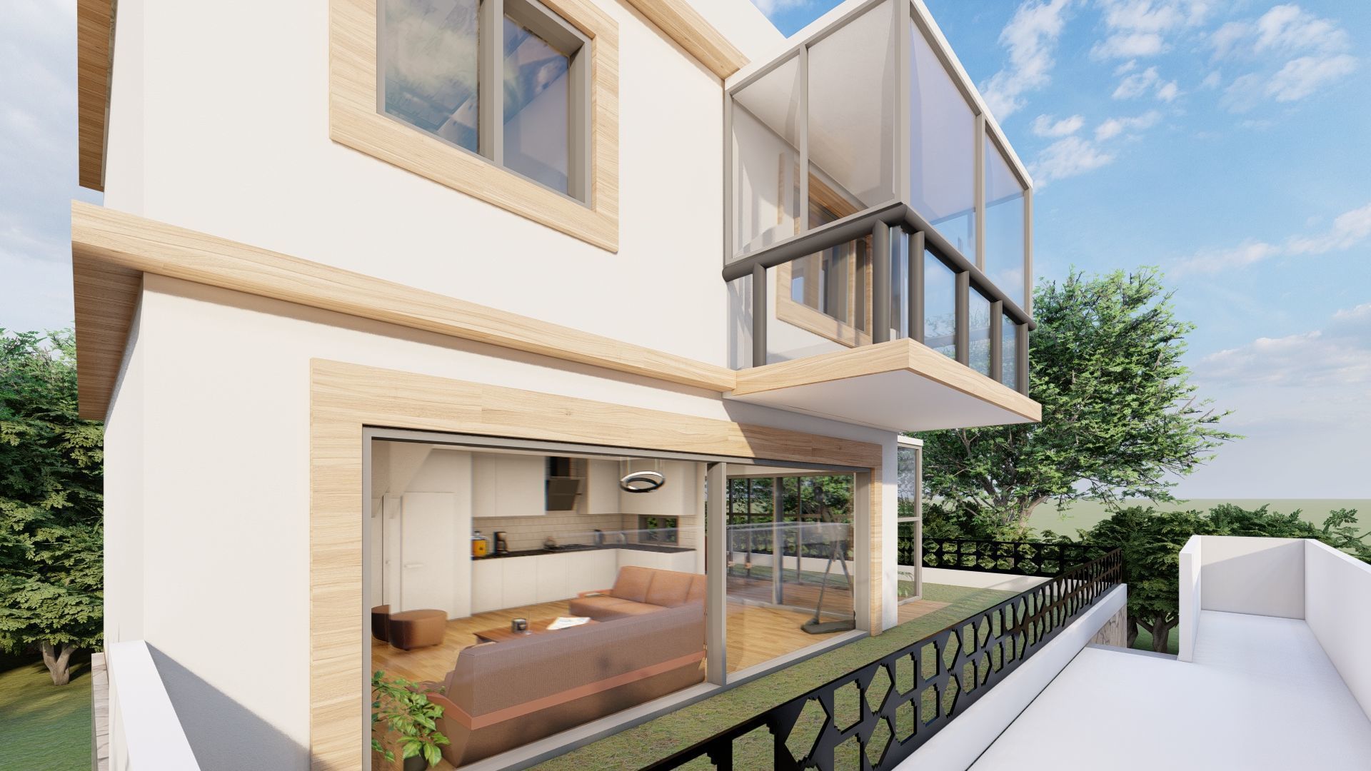  Modern Multi-Story Villa  3D model_10