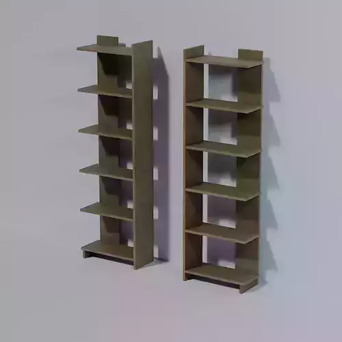  two wooden shelf