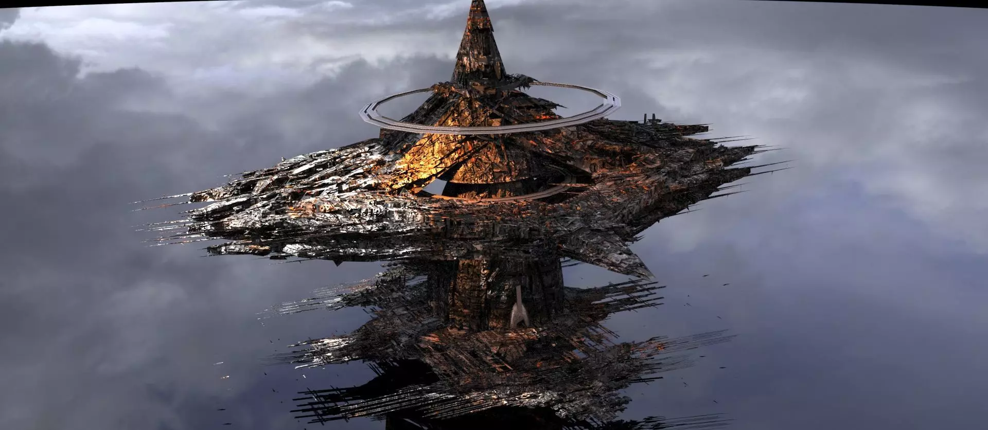 Cyberpunk Scorched Earth Eclipse Tower 2 3D model_0