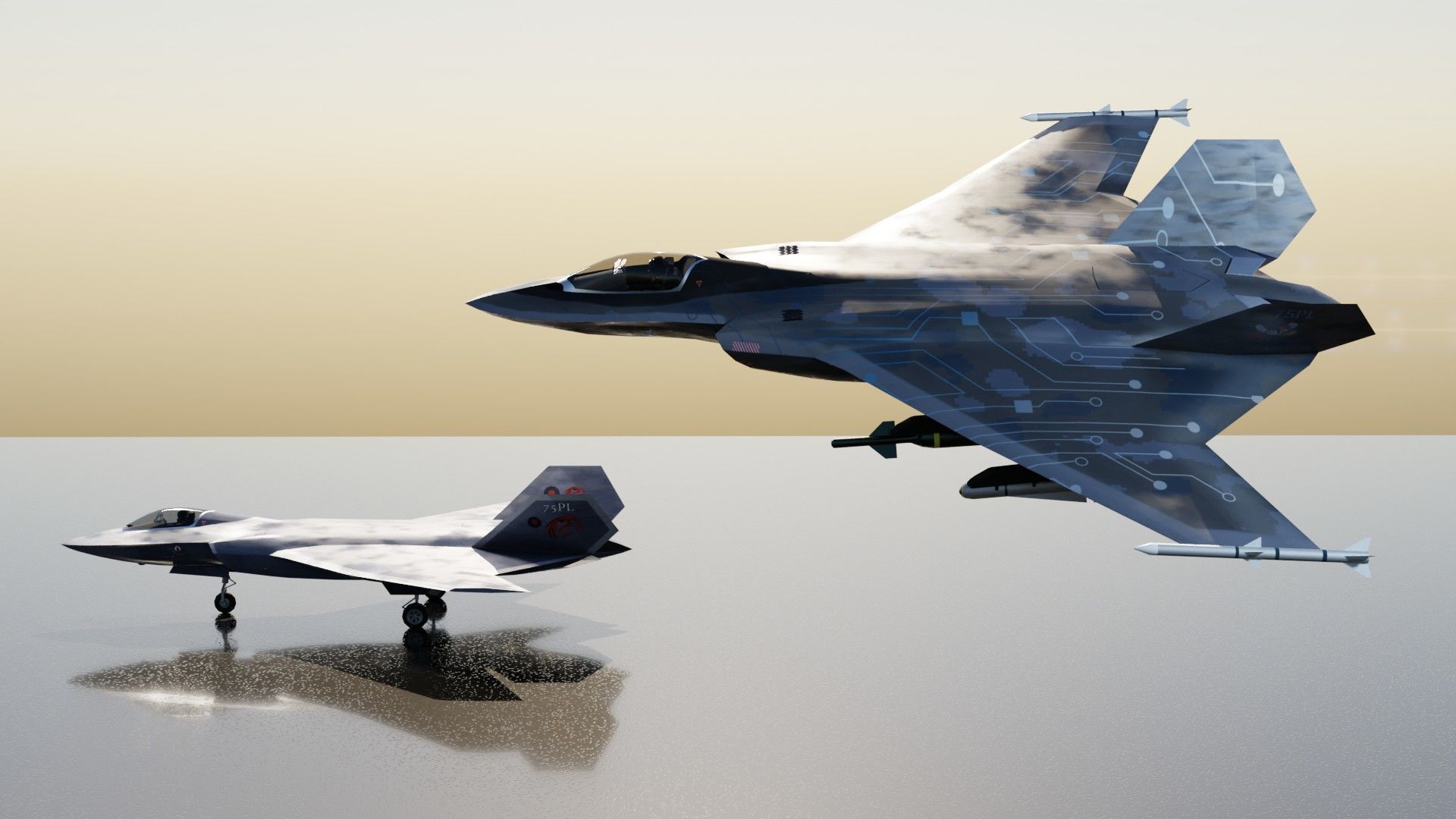 BAE Tempest Low-poly 3D model_16