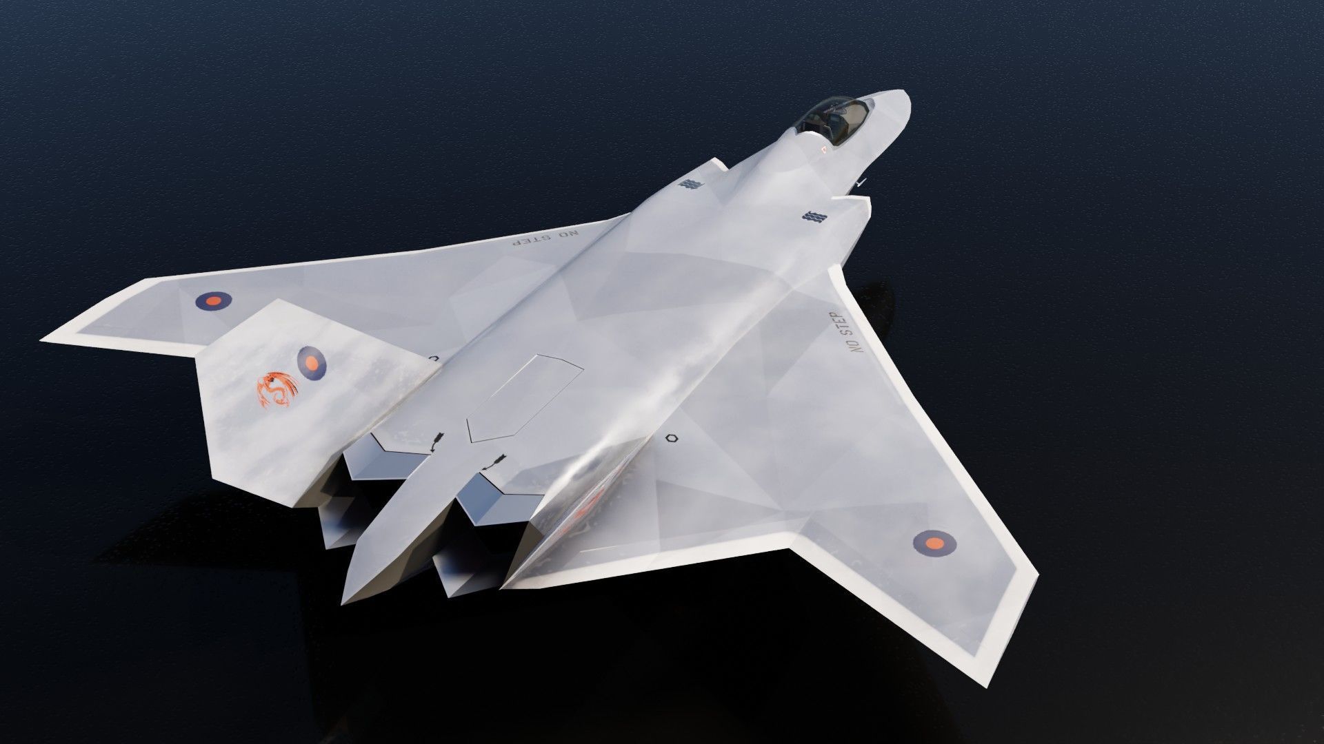 BAE Tempest Low-poly 3D model_7