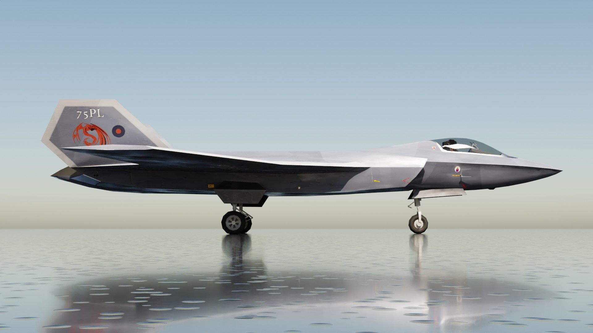 BAE Tempest Low-poly 3D model_9