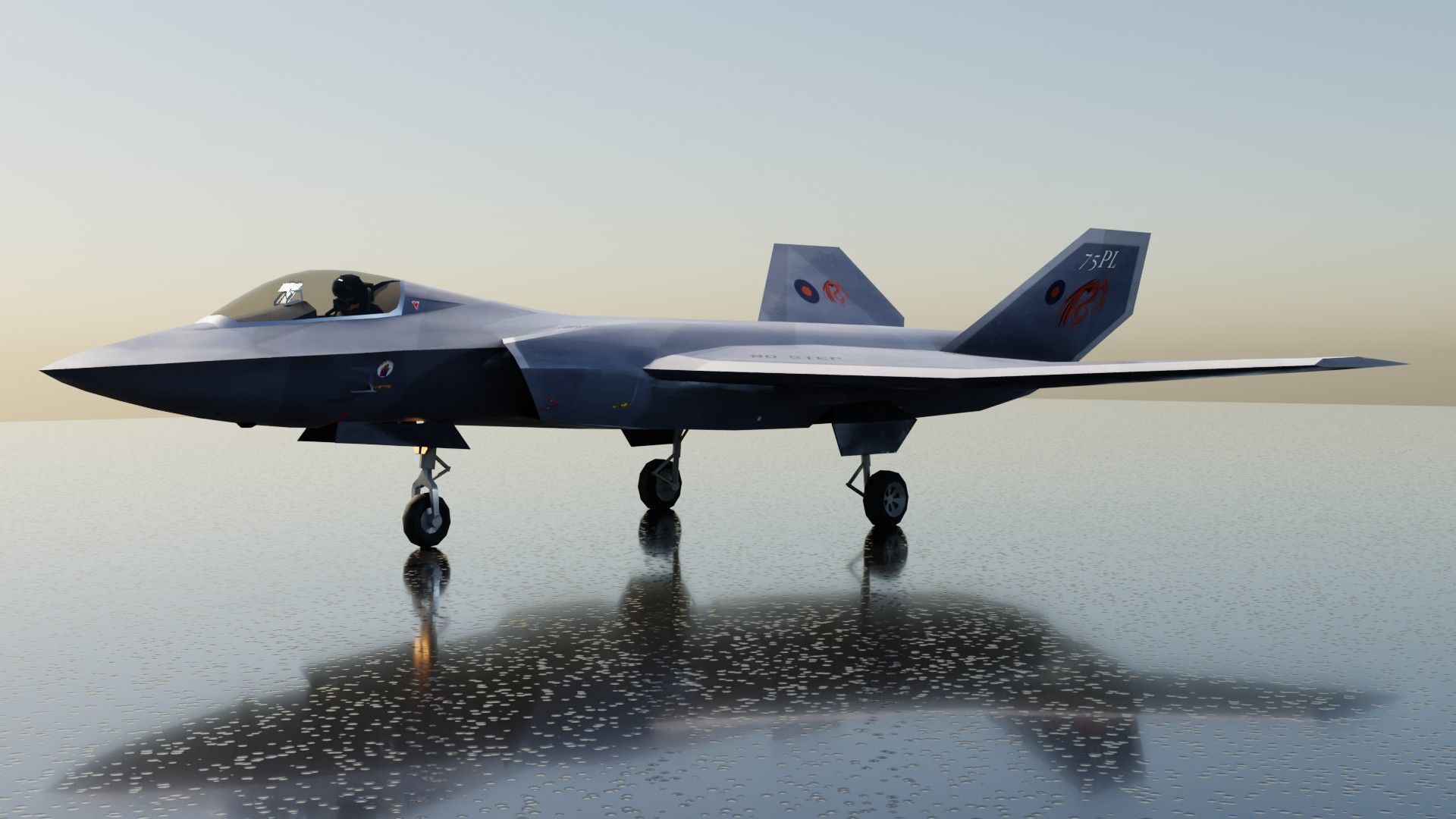 BAE Tempest Low-poly 3D model_10