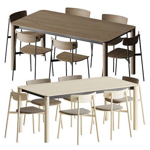 TREKU LAGA Table Chair 3D model