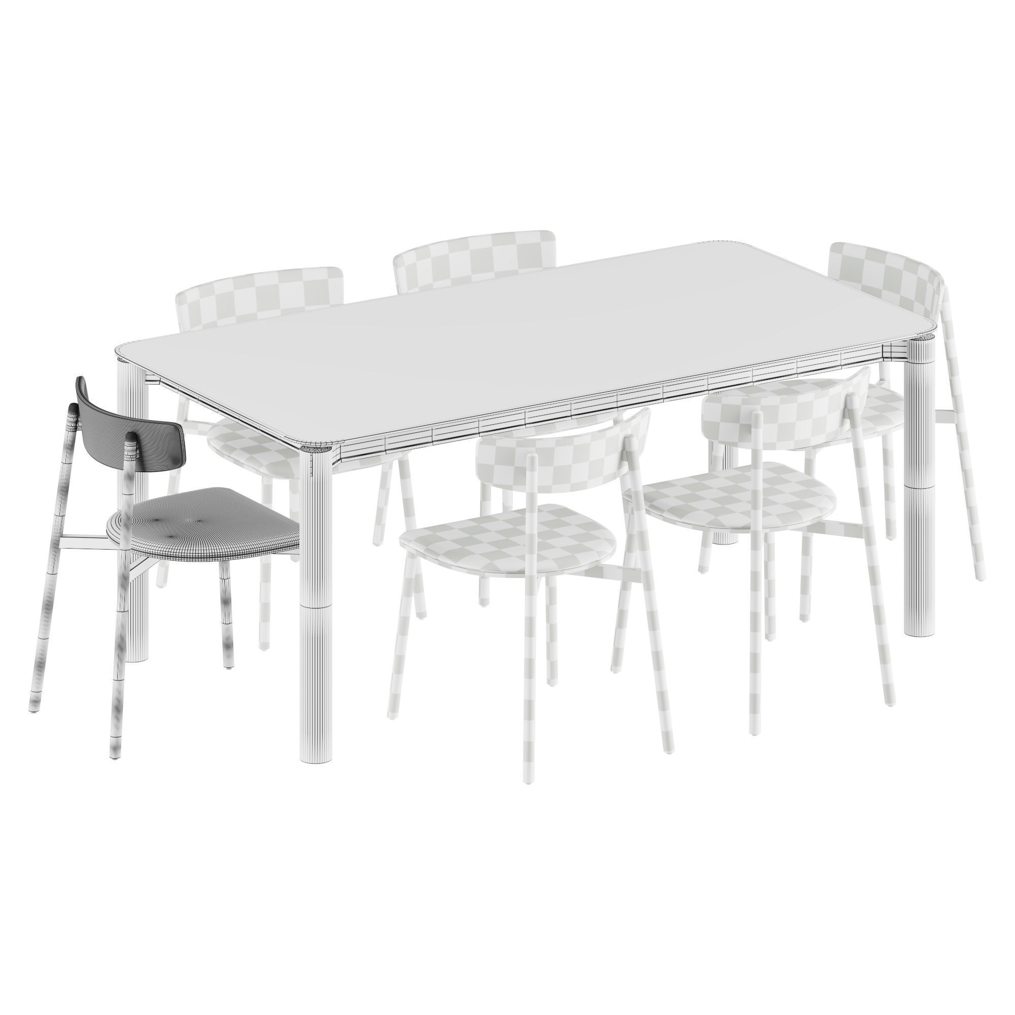 TREKU LAGA Table Chair 3D model_2