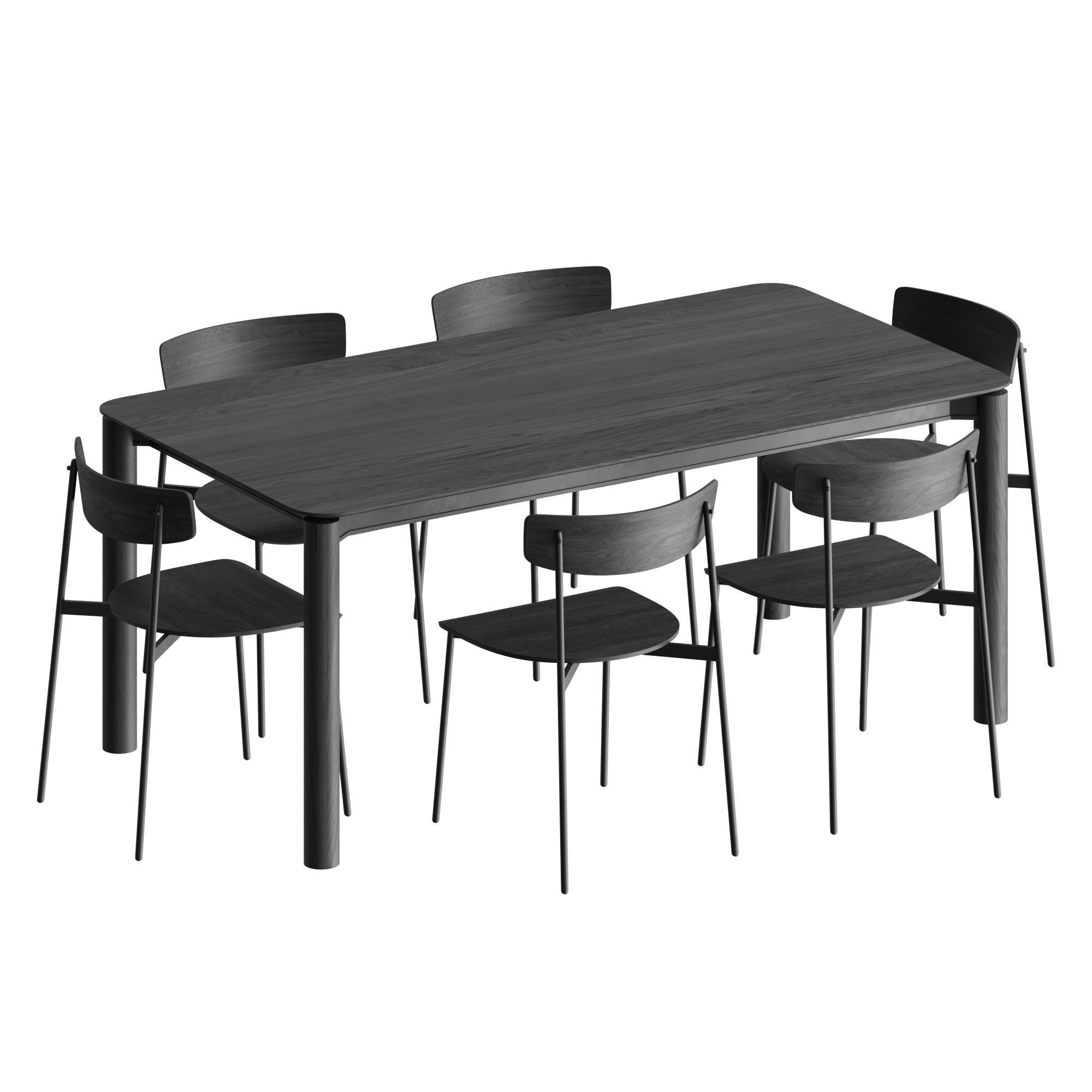 TREKU LAGA Table Chair 3D model_1