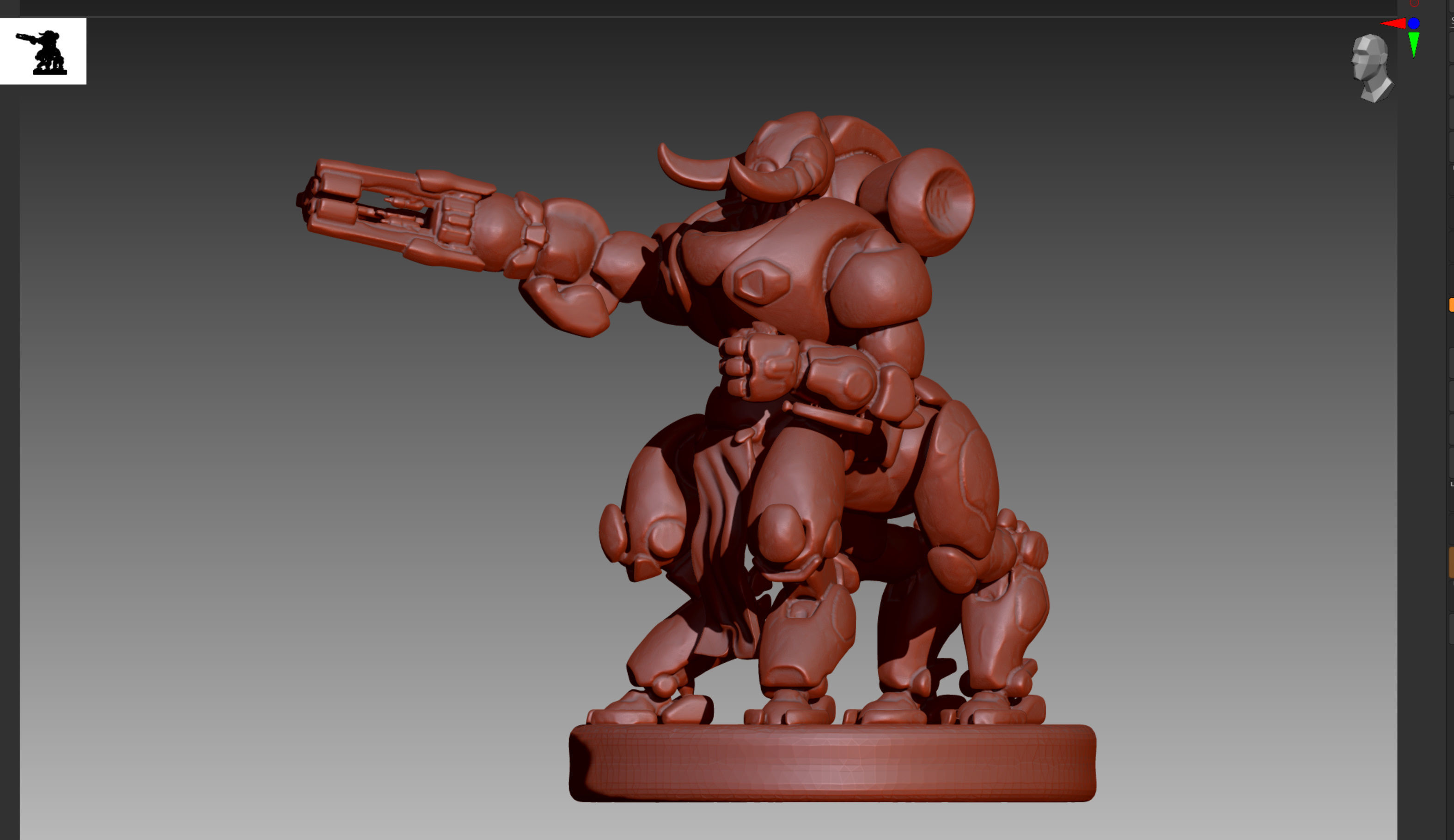 Overwatch Orisa STL and OBJ 3D print model_2