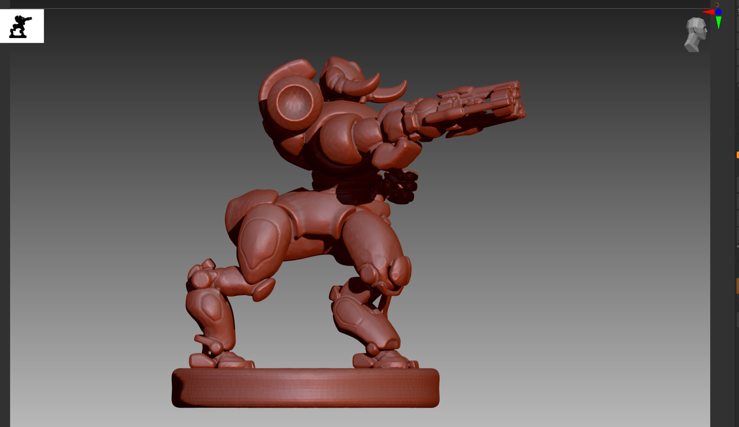 Overwatch Orisa STL and OBJ 3D print model_7