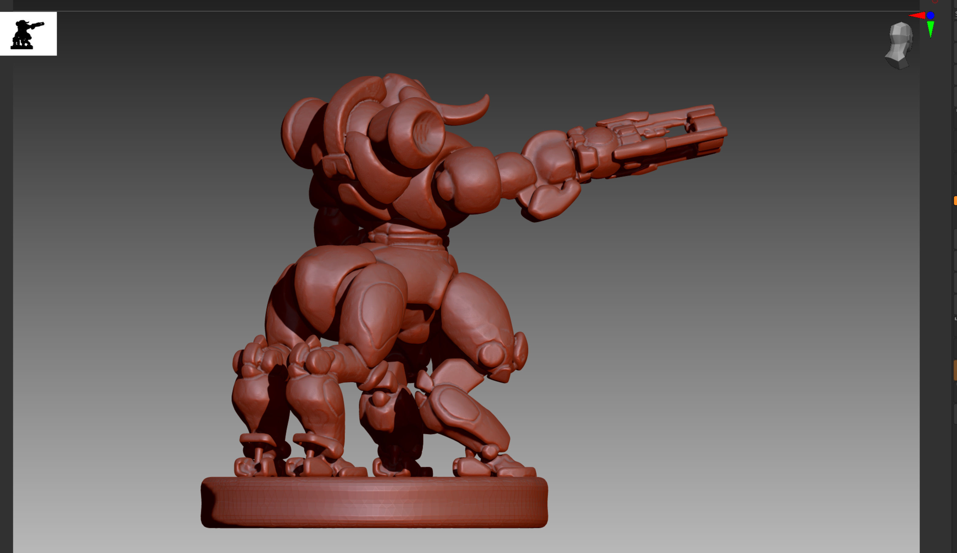 Overwatch Orisa STL and OBJ 3D print model_6