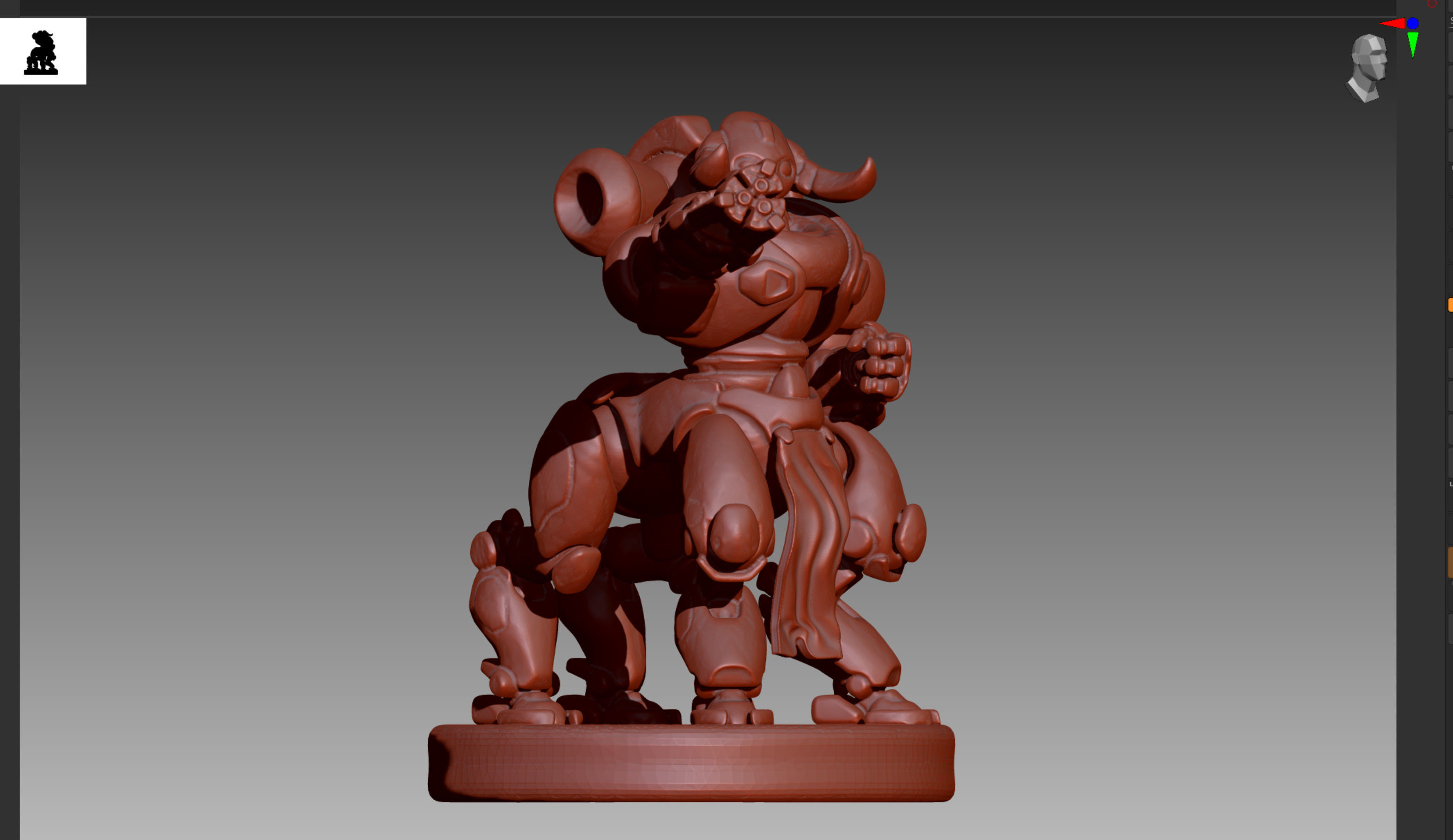 Overwatch Orisa STL and OBJ 3D print model_8