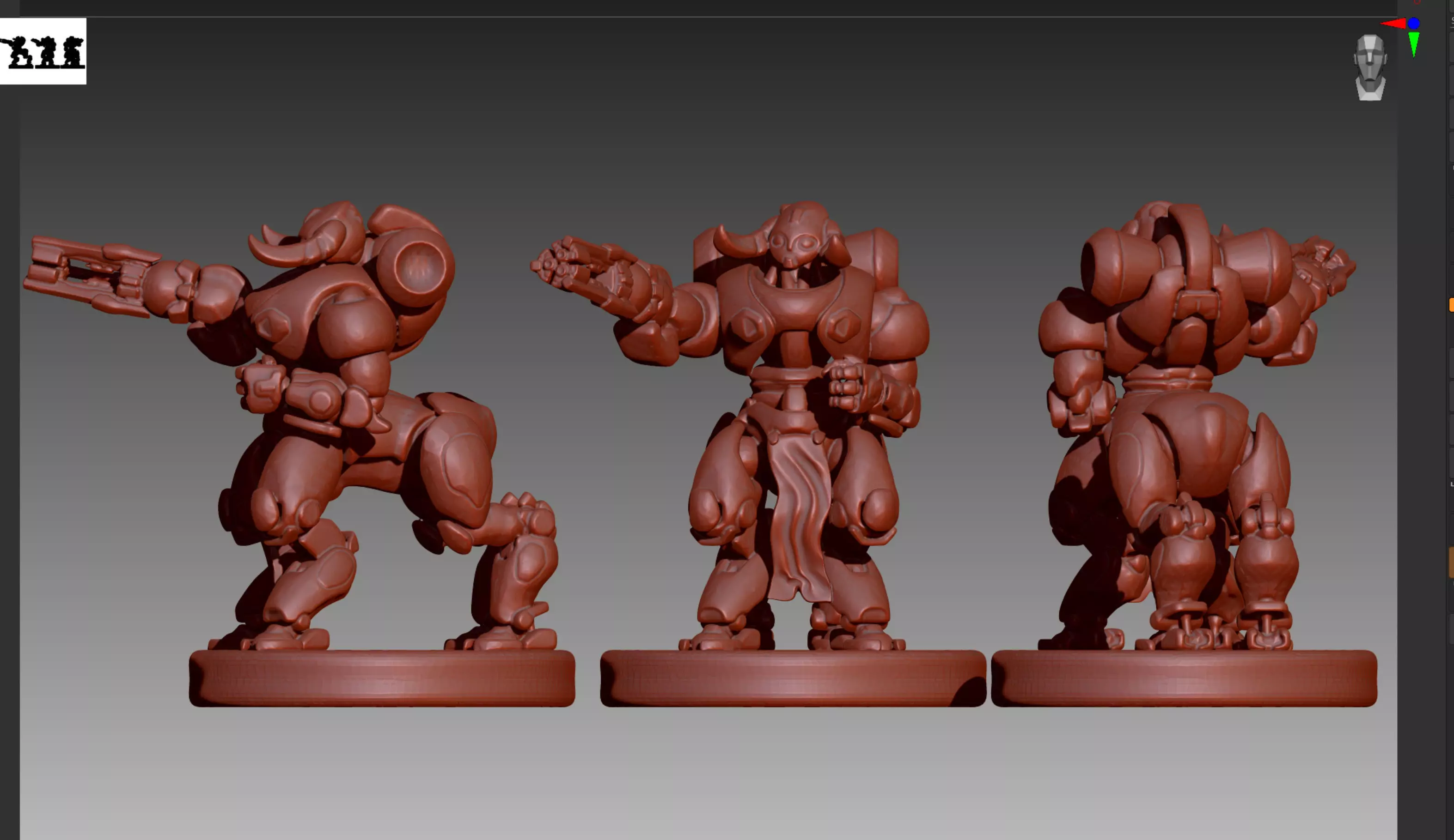 Overwatch Orisa STL and OBJ 3D print model_0