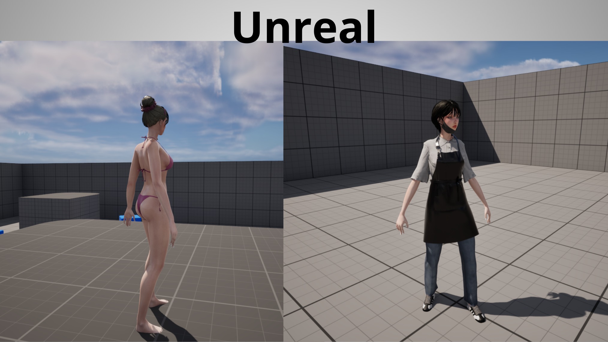 Barista Girl - GameReady Low-poly 3D model_8