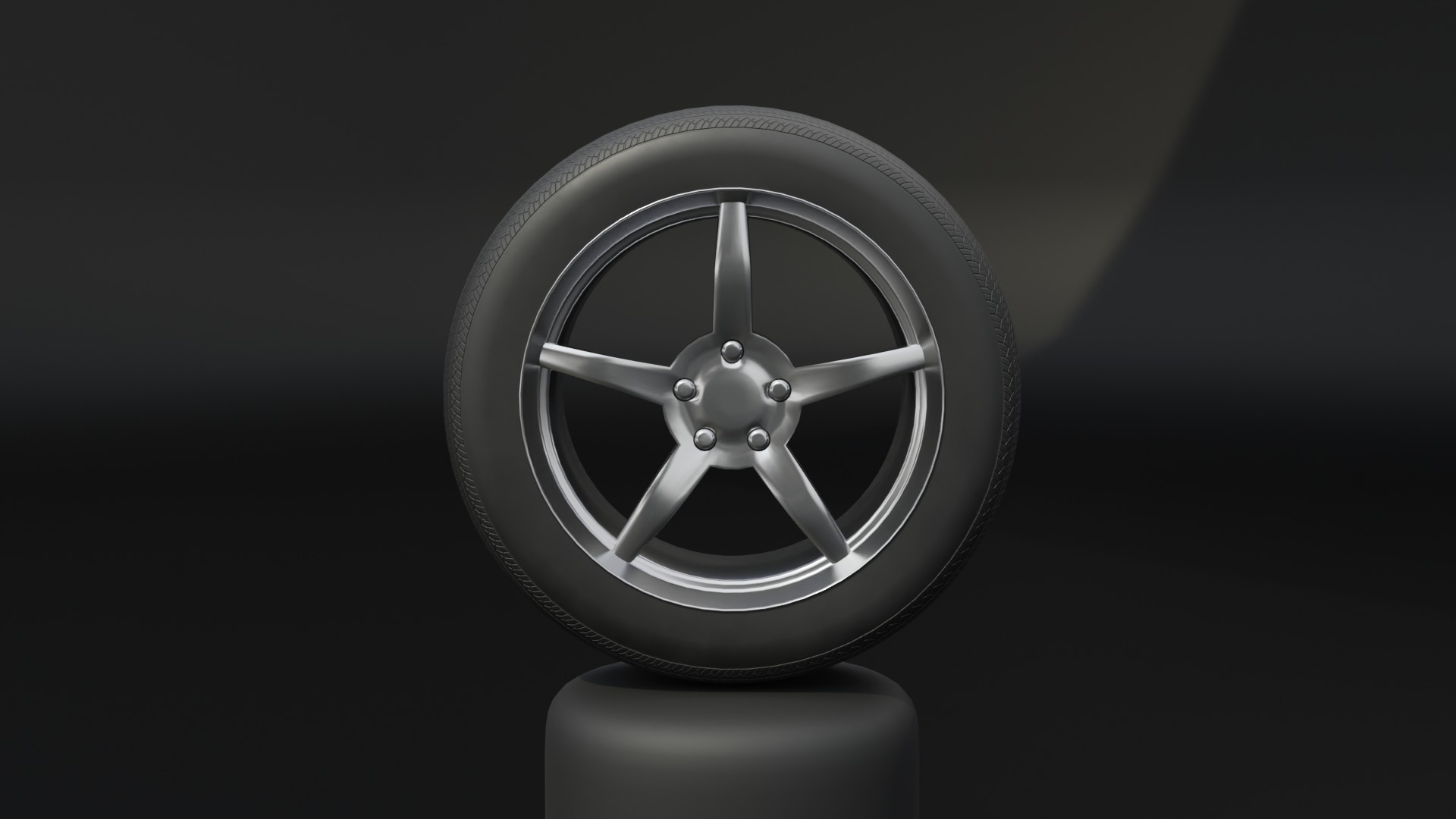 High-Detail Car Wheel for Games and Rendering Low-poly 3D model_9