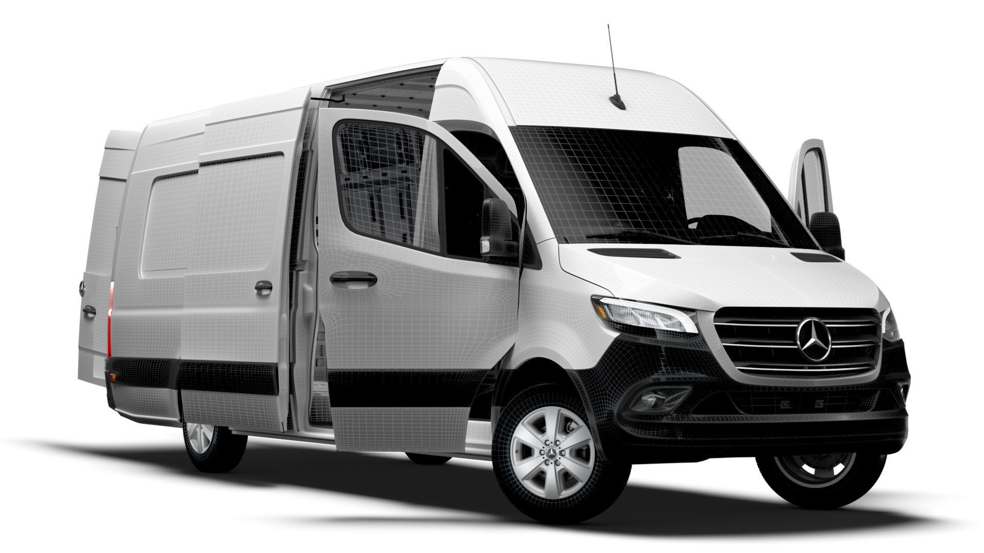 Mercedes Benz Sprinter L4H2 RWD HQ Interior 2025 3D model_14