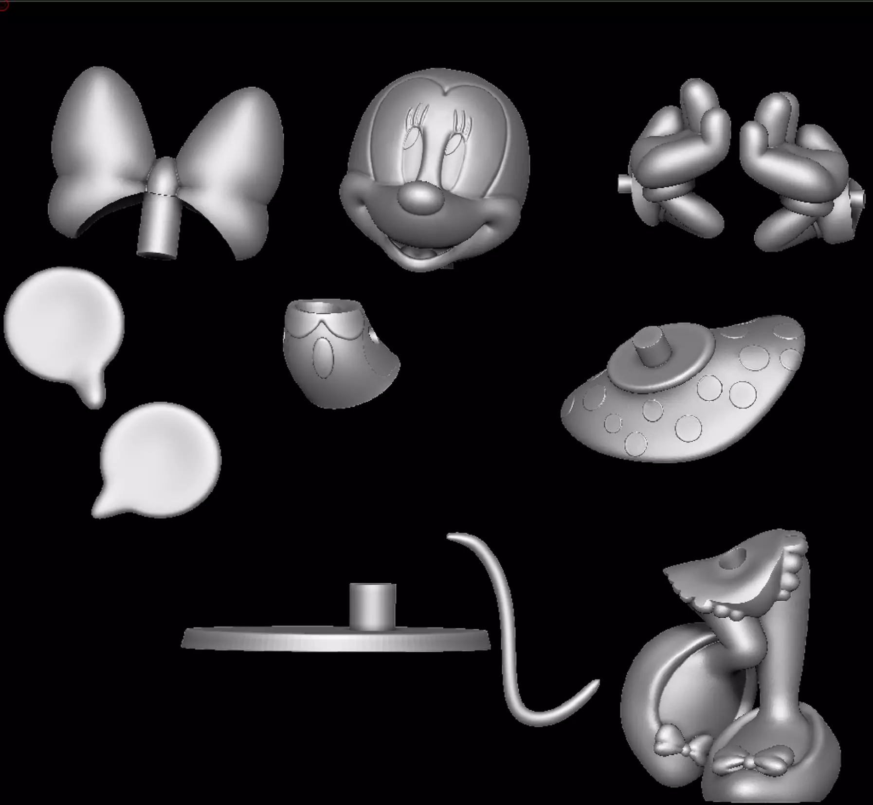 Minnie Mouse 3D print model_5