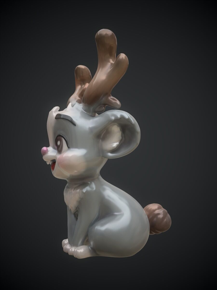 Jackalope Wolpertinger 3D print model_10
