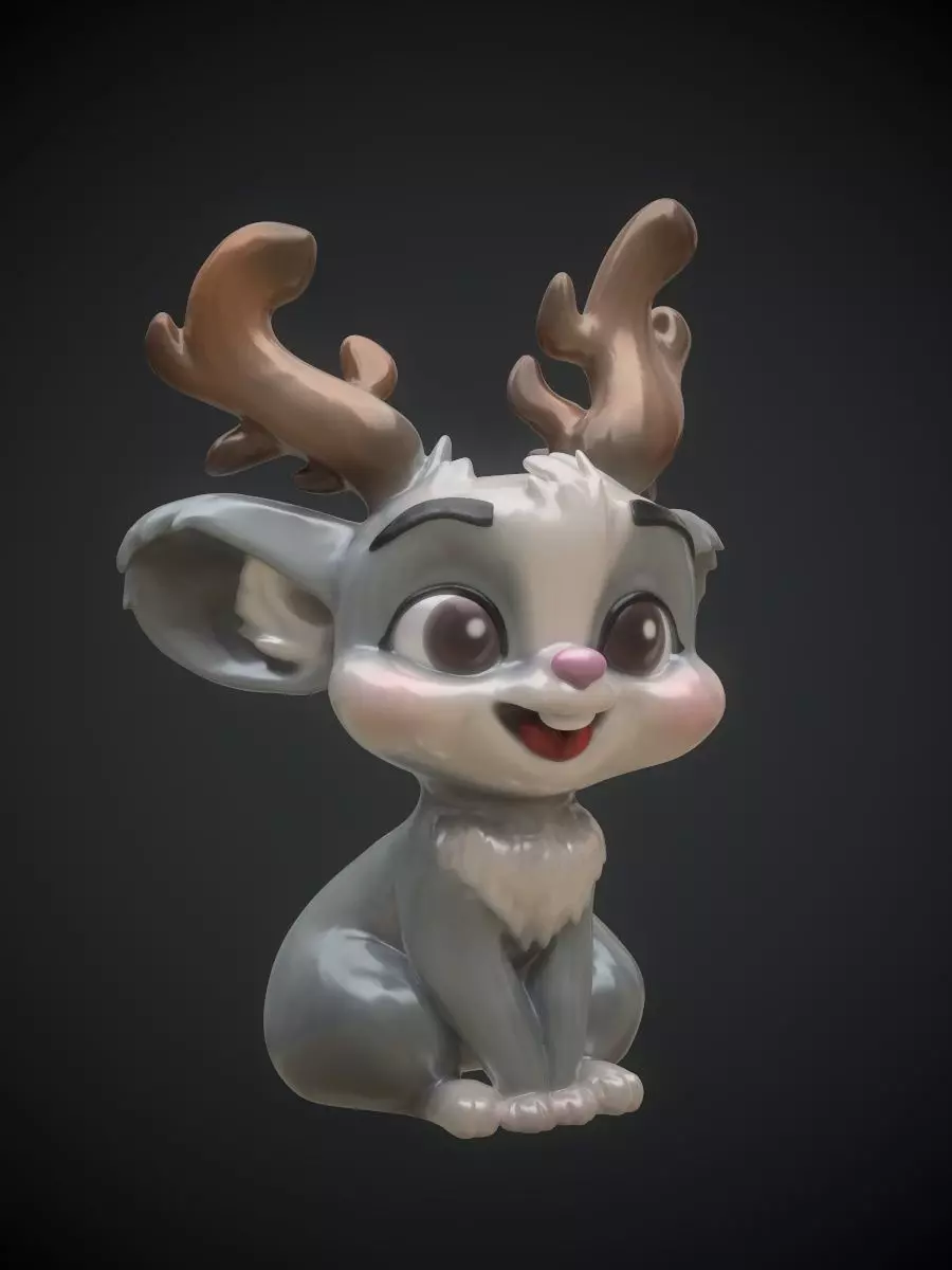 Jackalope Wolpertinger 3D print model_0