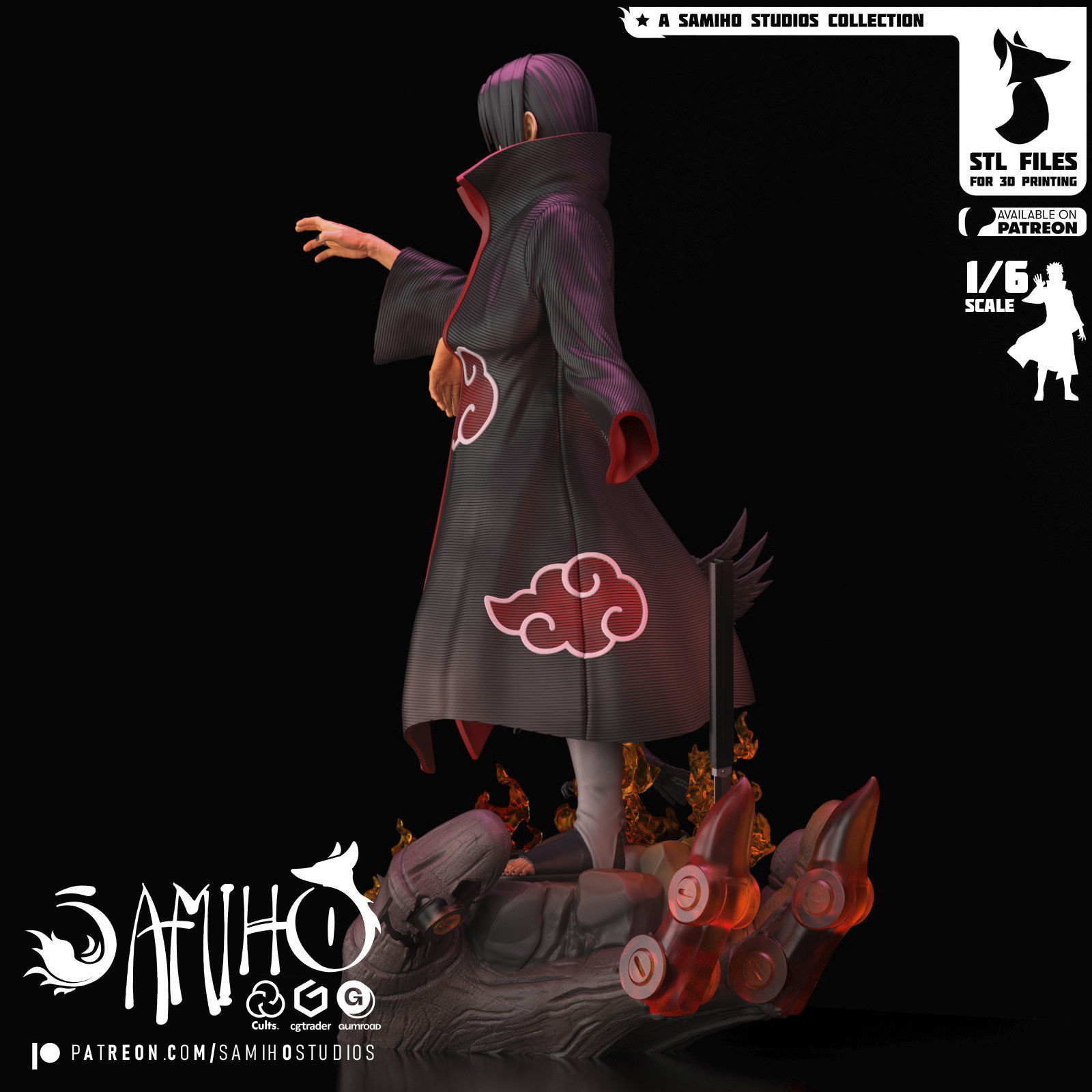 Samiho Studios - Uchiha Itachi - STLs ready for printing 3D print model_4
