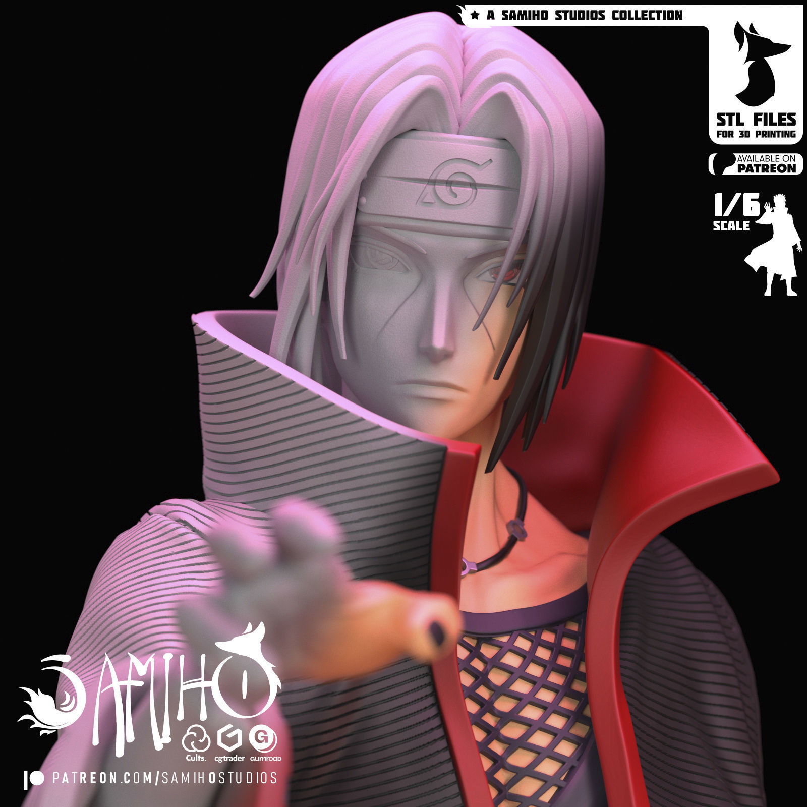 Samiho Studios - Uchiha Itachi - STLs ready for printing 3D print model_8