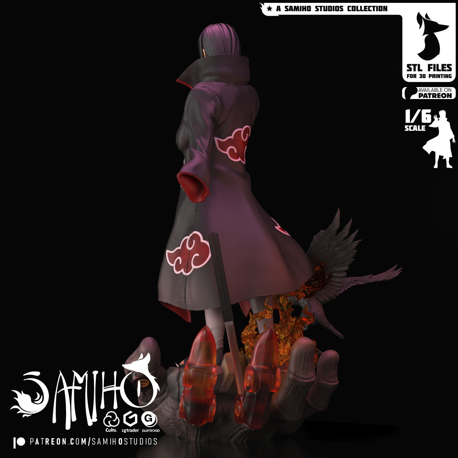 Samiho Studios - Uchiha Itachi - STLs ready for printing 3D print model_3