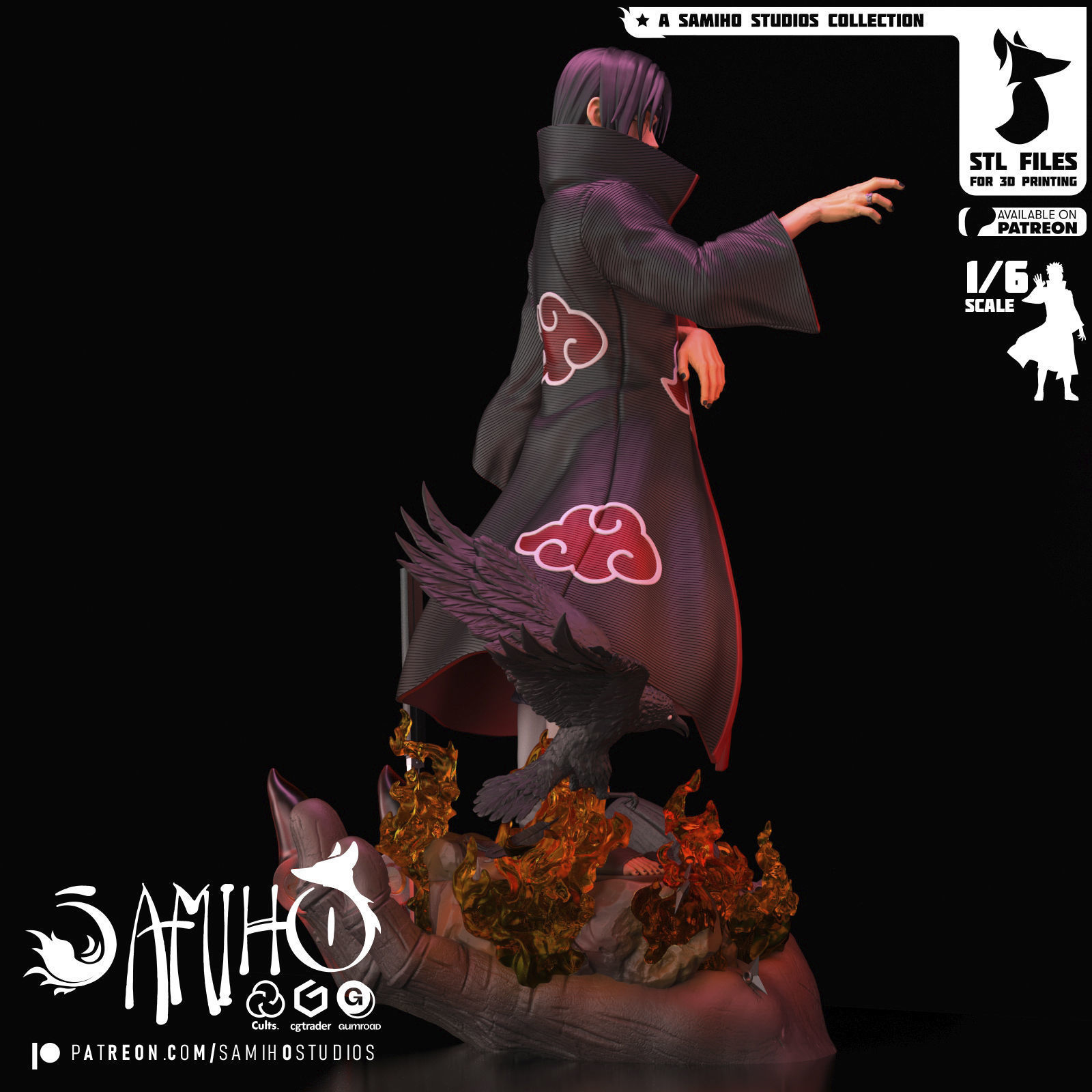 Samiho Studios - Uchiha Itachi - STLs ready for printing 3D print model_2