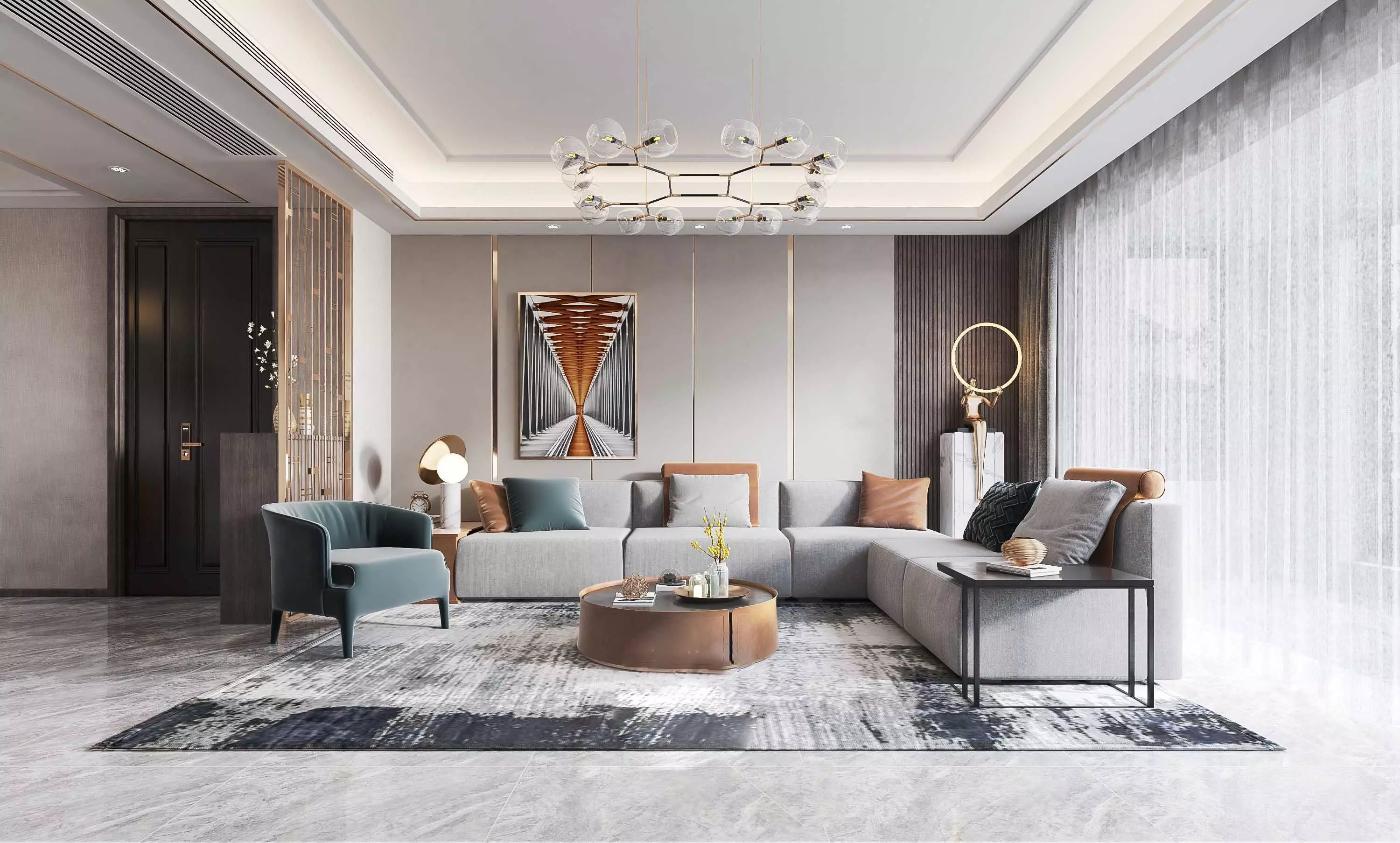 Modern Style Livingroom 3D model_0
