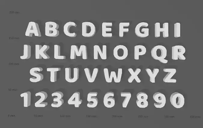 Baloo font letters alphabet 