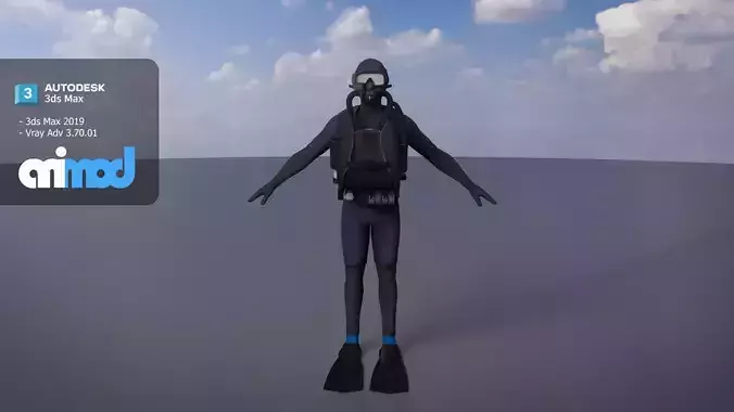 Navy Seal in Diving Overalls