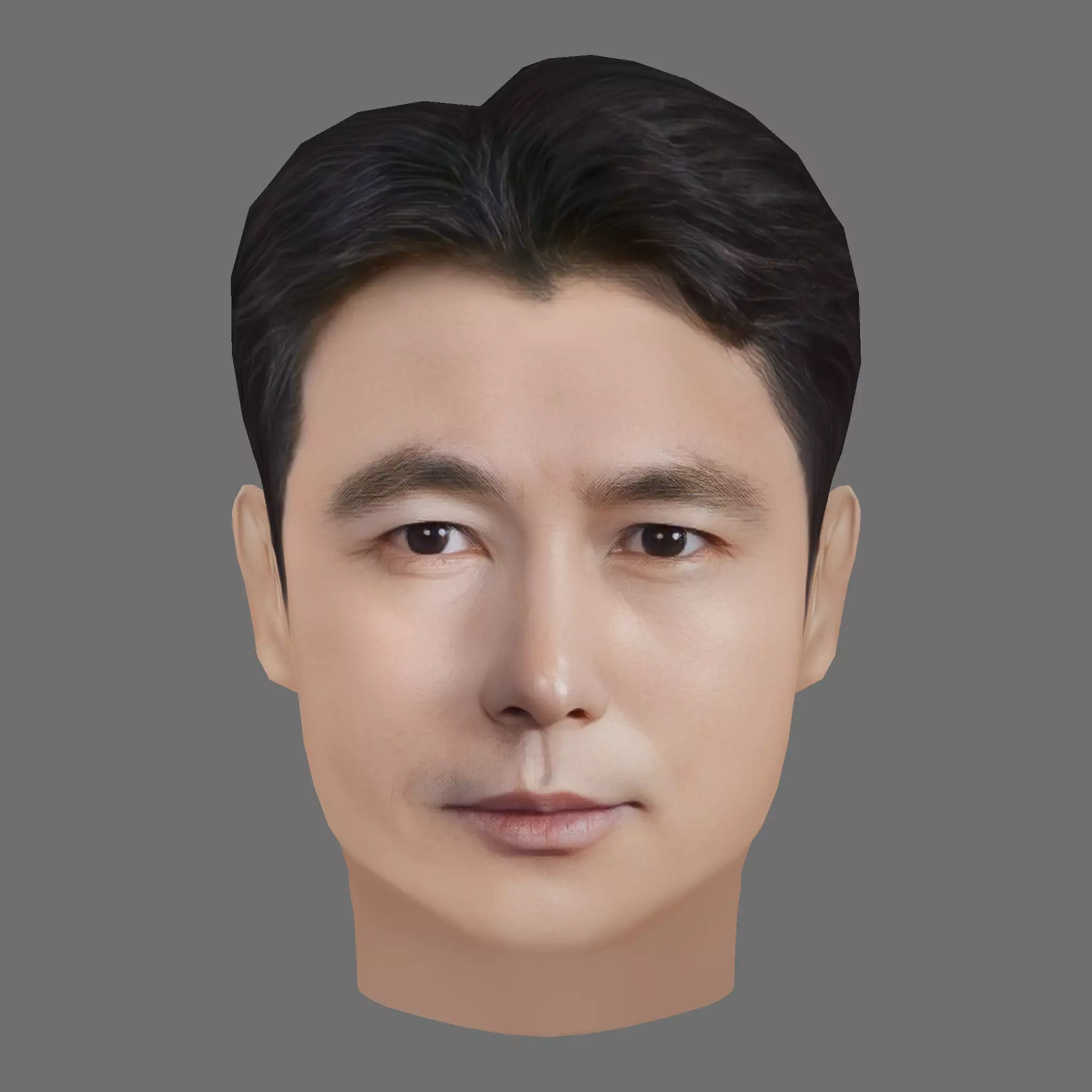 Jung Woo Sung Head - Low poly head for game Low-poly 3D model