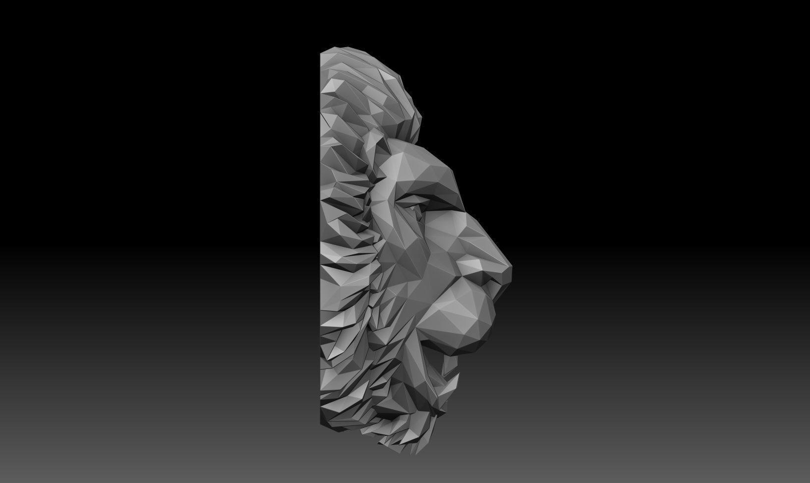Hard surface tiger face for home decor 3d print 3D print model_4