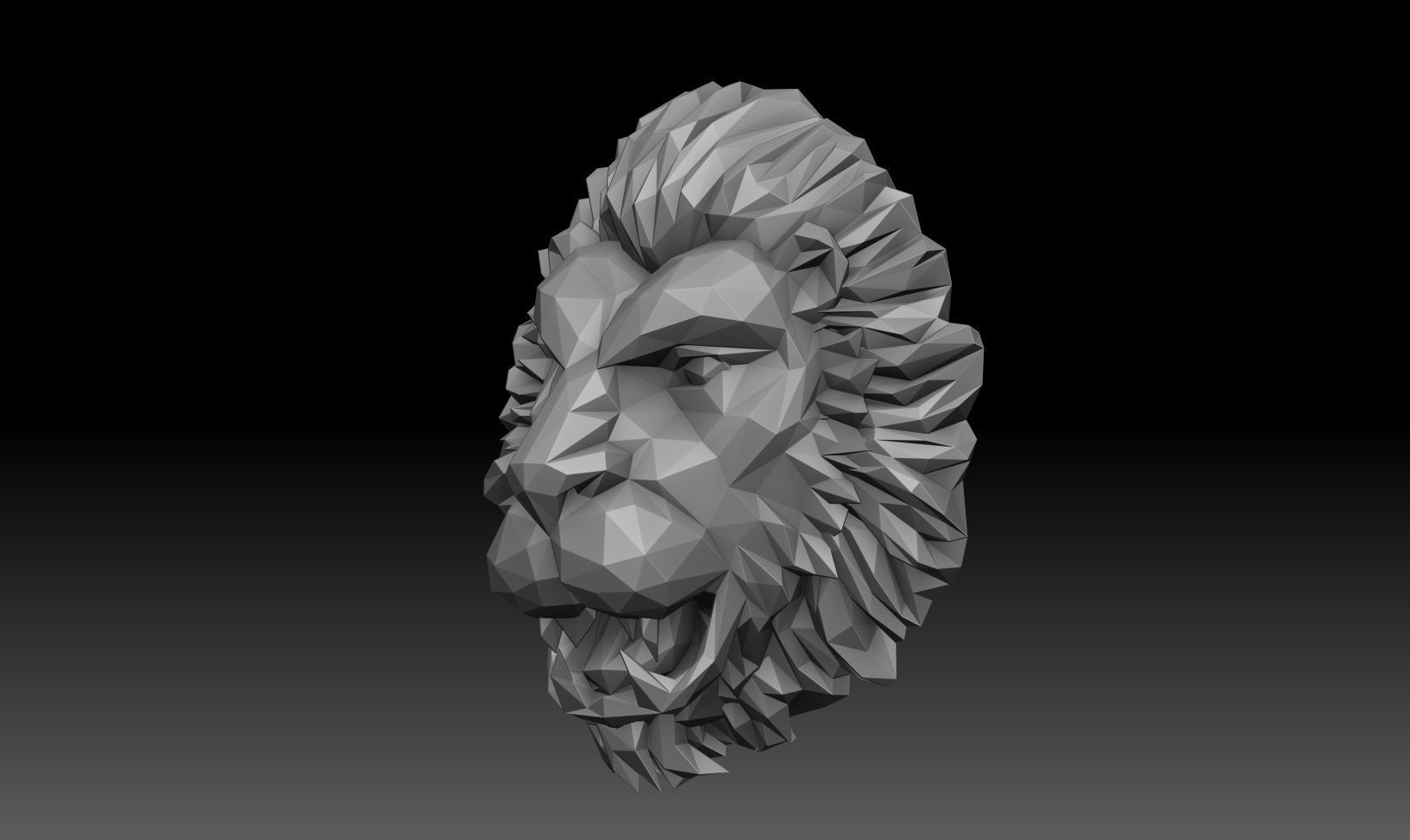 Hard surface tiger face for home decor 3d print 3D print model_2