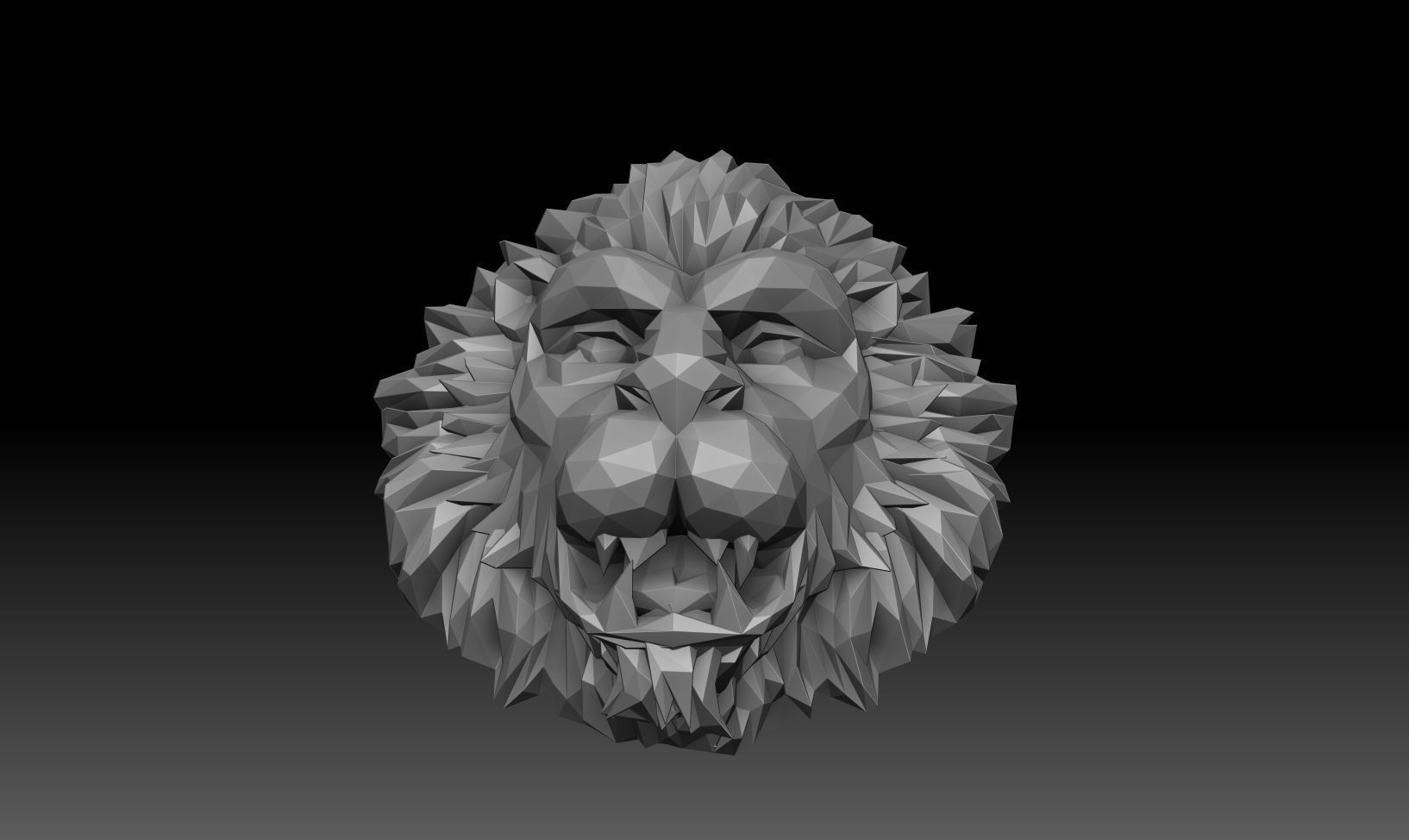 Hard surface tiger face for home decor 3d print 3D print model_5