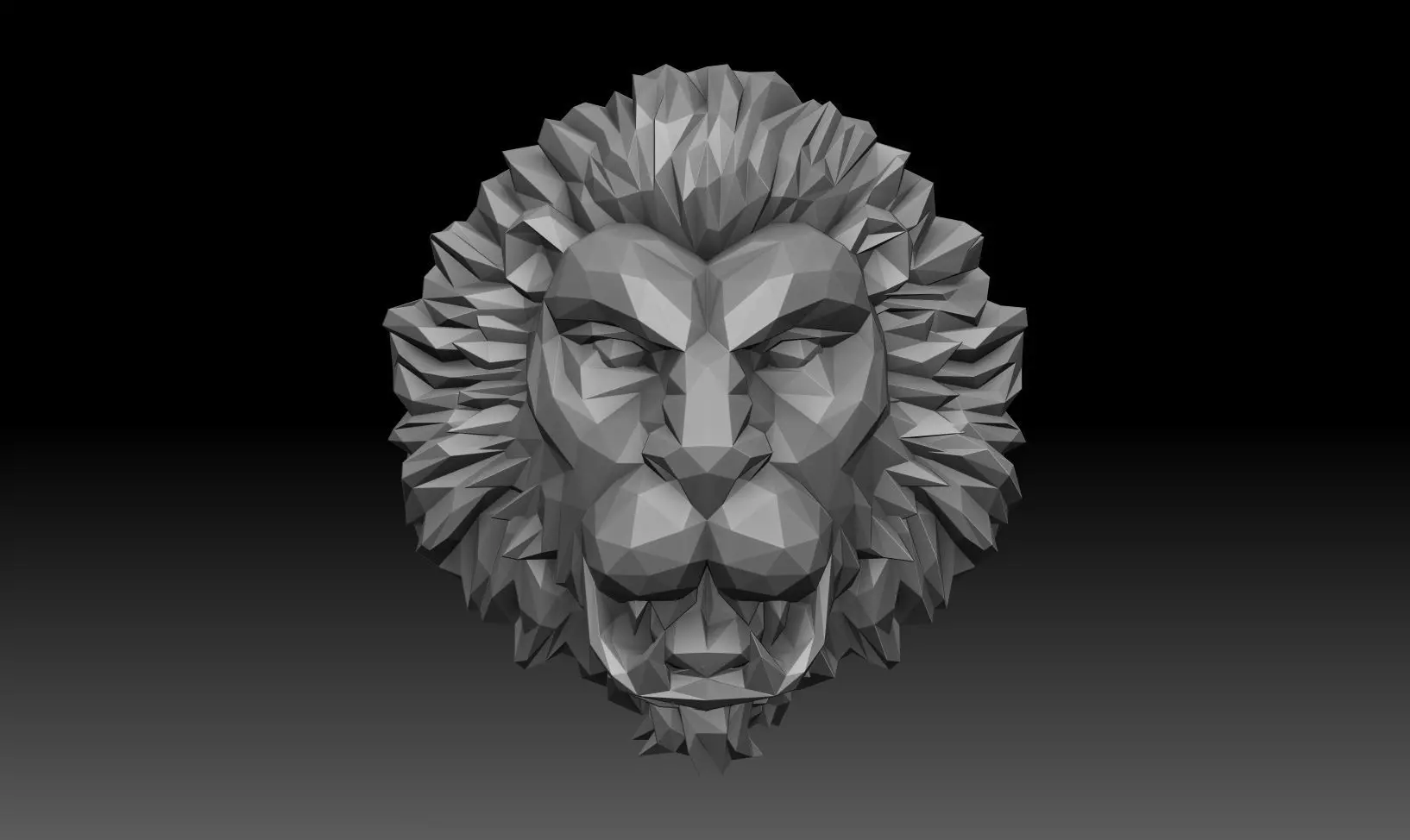 Hard surface tiger face for home decor 3d print 3D print model_0